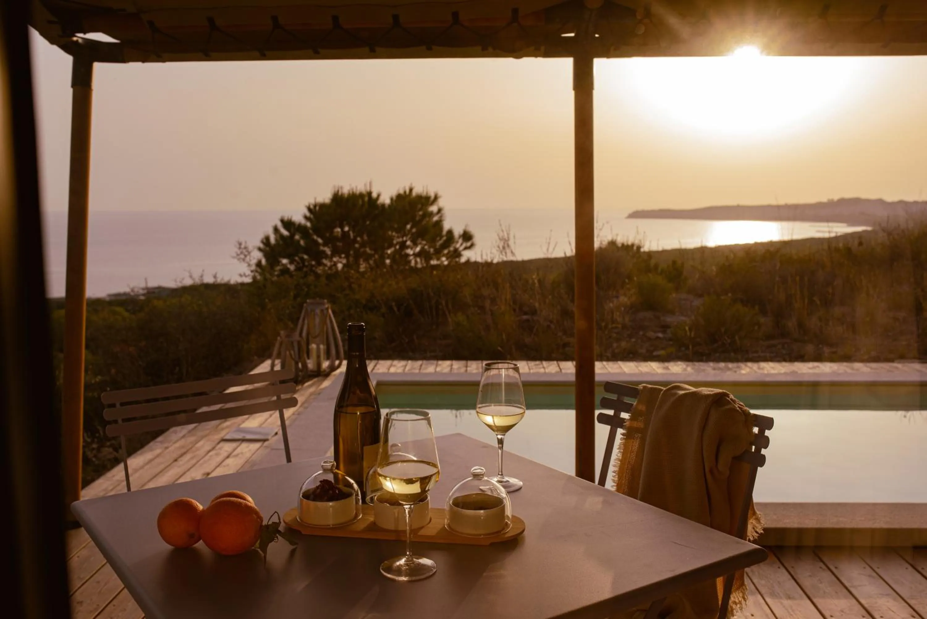 Sunset in Luna Minoica Suites and Apartments