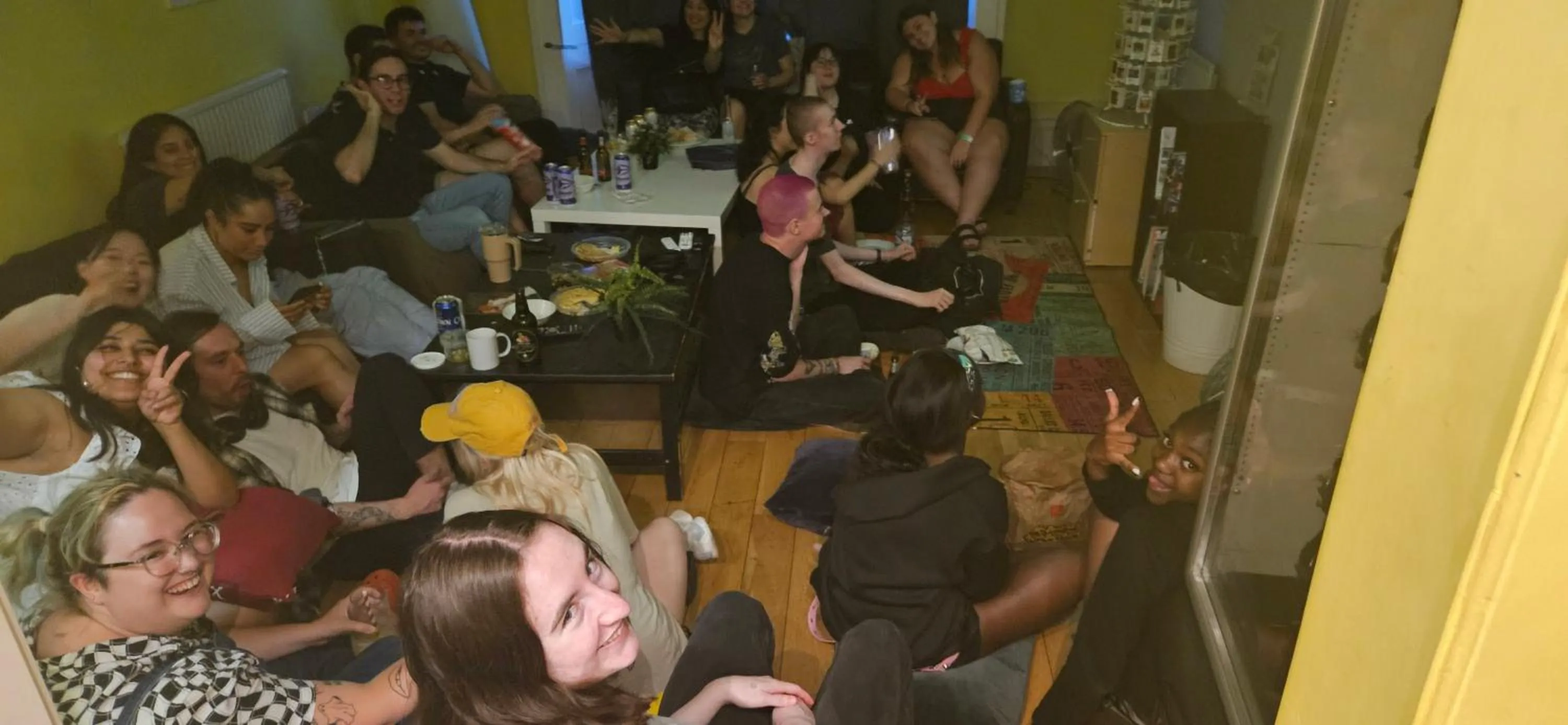 group of guests in Astor Victoria Hostel