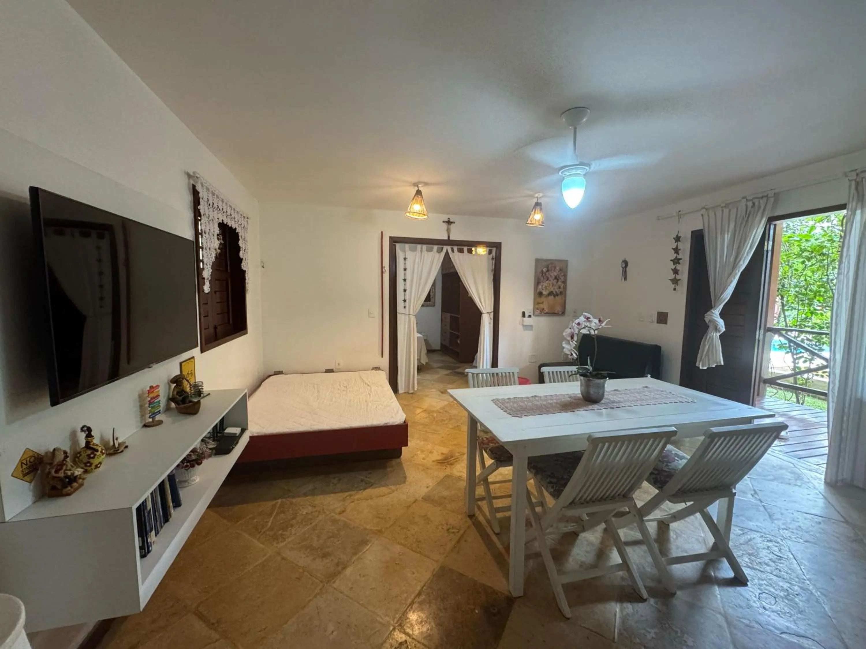 TV and multimedia, Bed in Serrote Breezes Apartamento 04