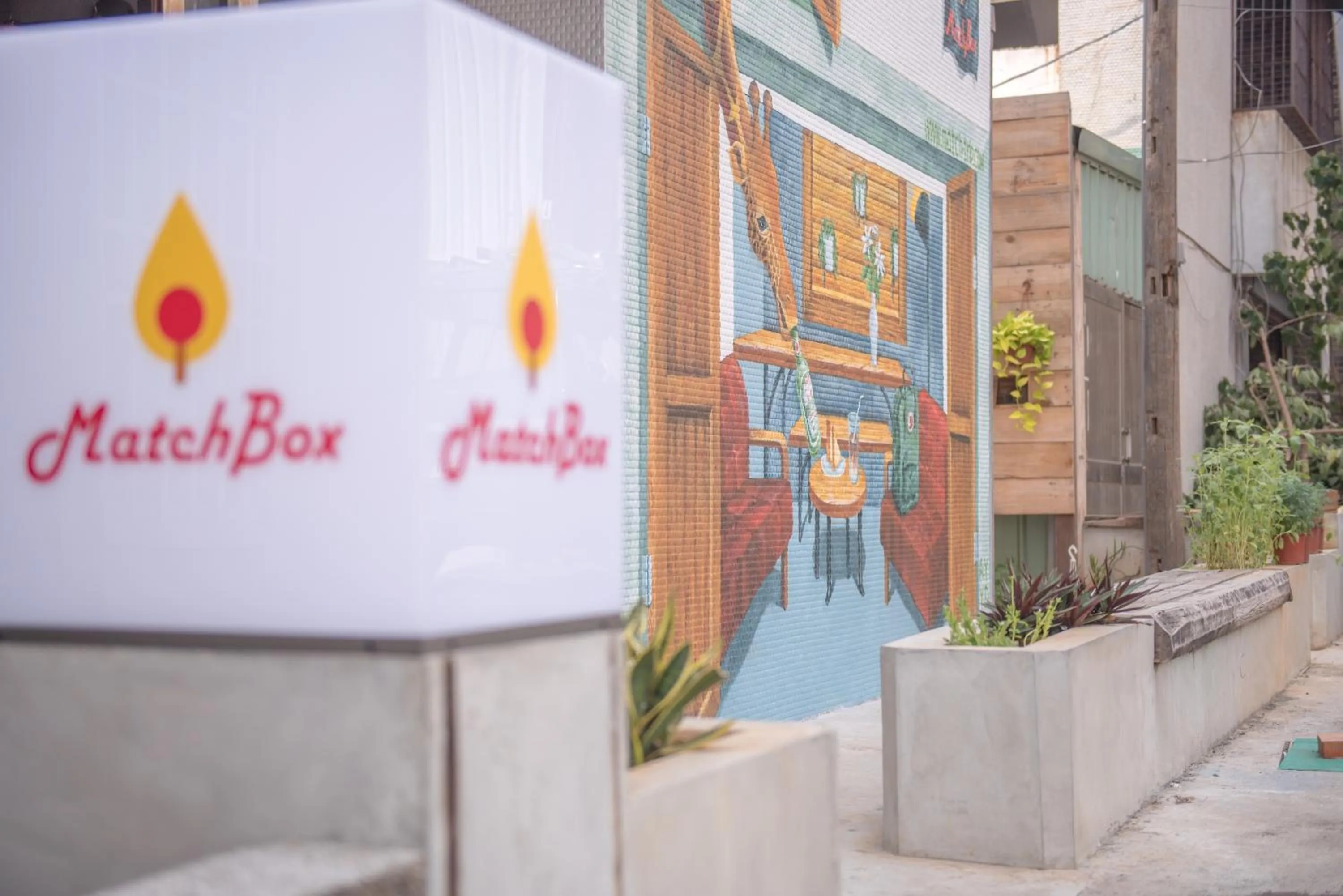 Property building in MatchBox Hostel