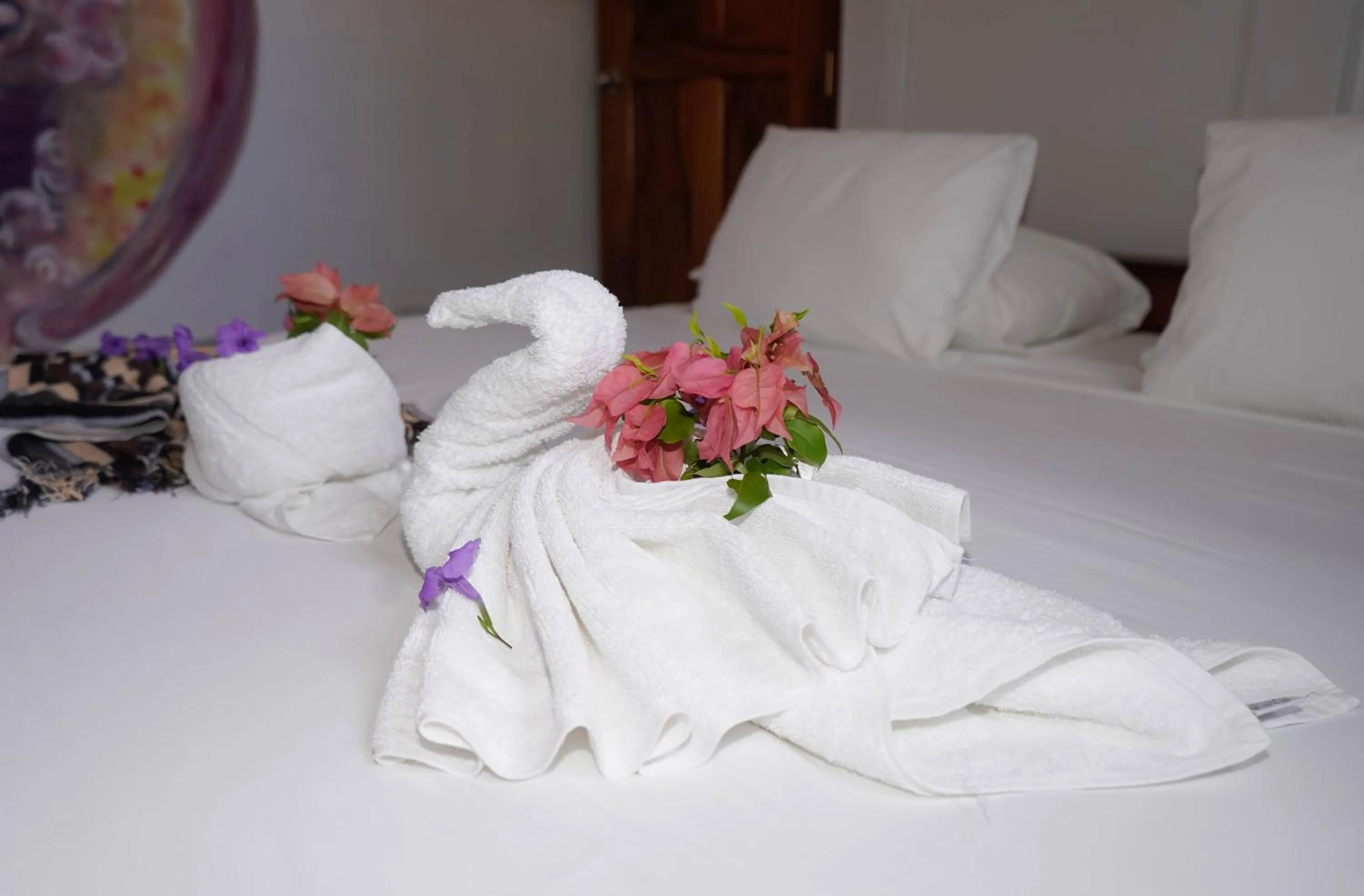 towels, Bed in Nuestra Casa