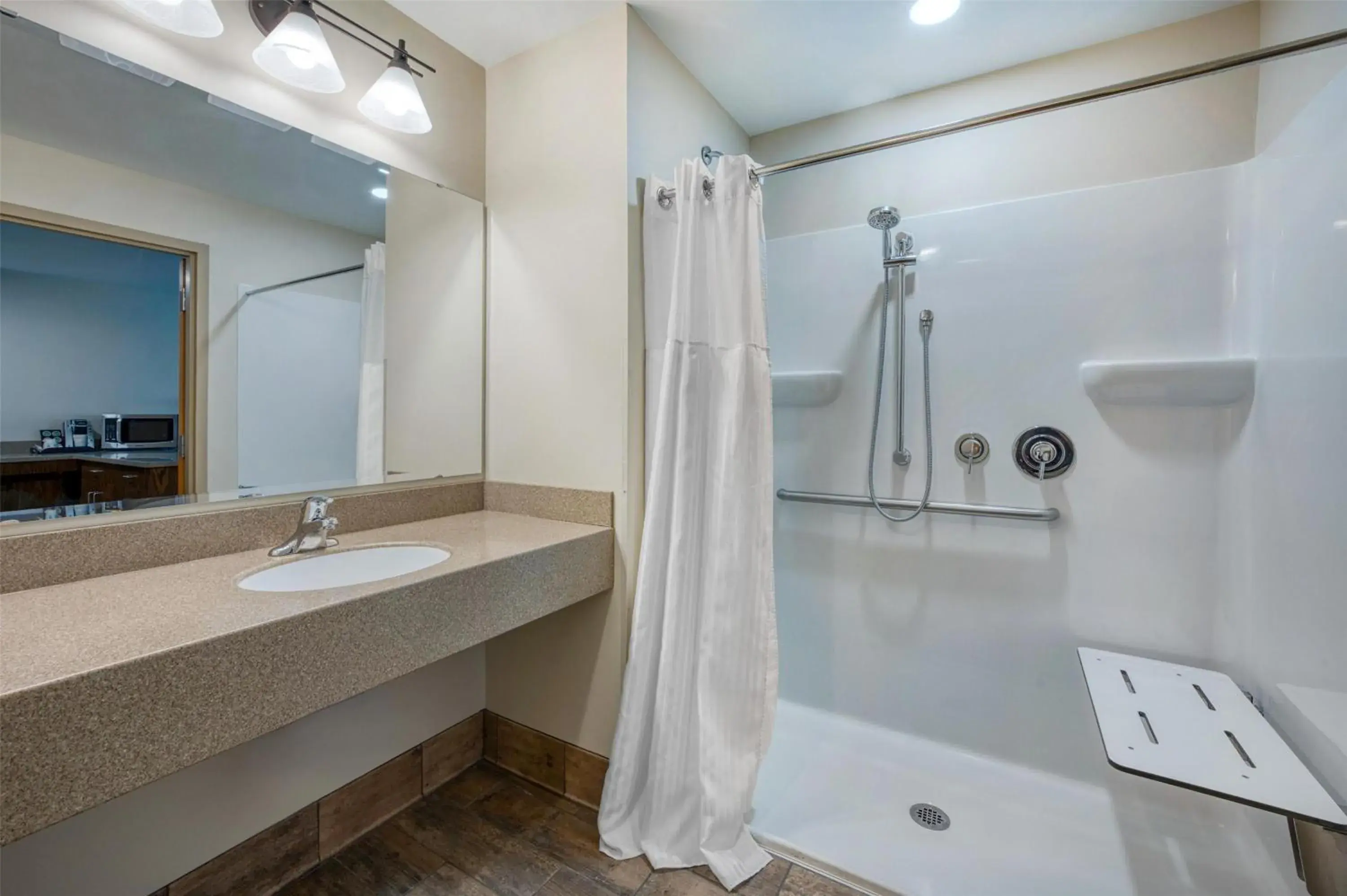 King Room with Roll-In Shower - Disability Access in SureStay Plus Hotel by Best Western Elizabethtown Hershey King Room with Roll-In Shower - Disability Access in SureStay Plus Hotel by Best Western Elizabethtown Hershey