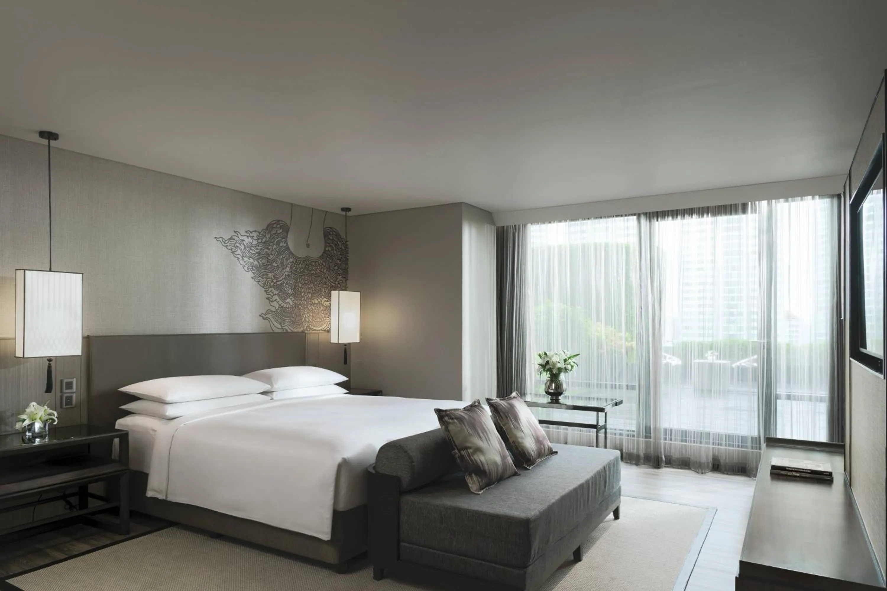 Bedroom, Bed in Bangkok Marriott Marquis Queens Park