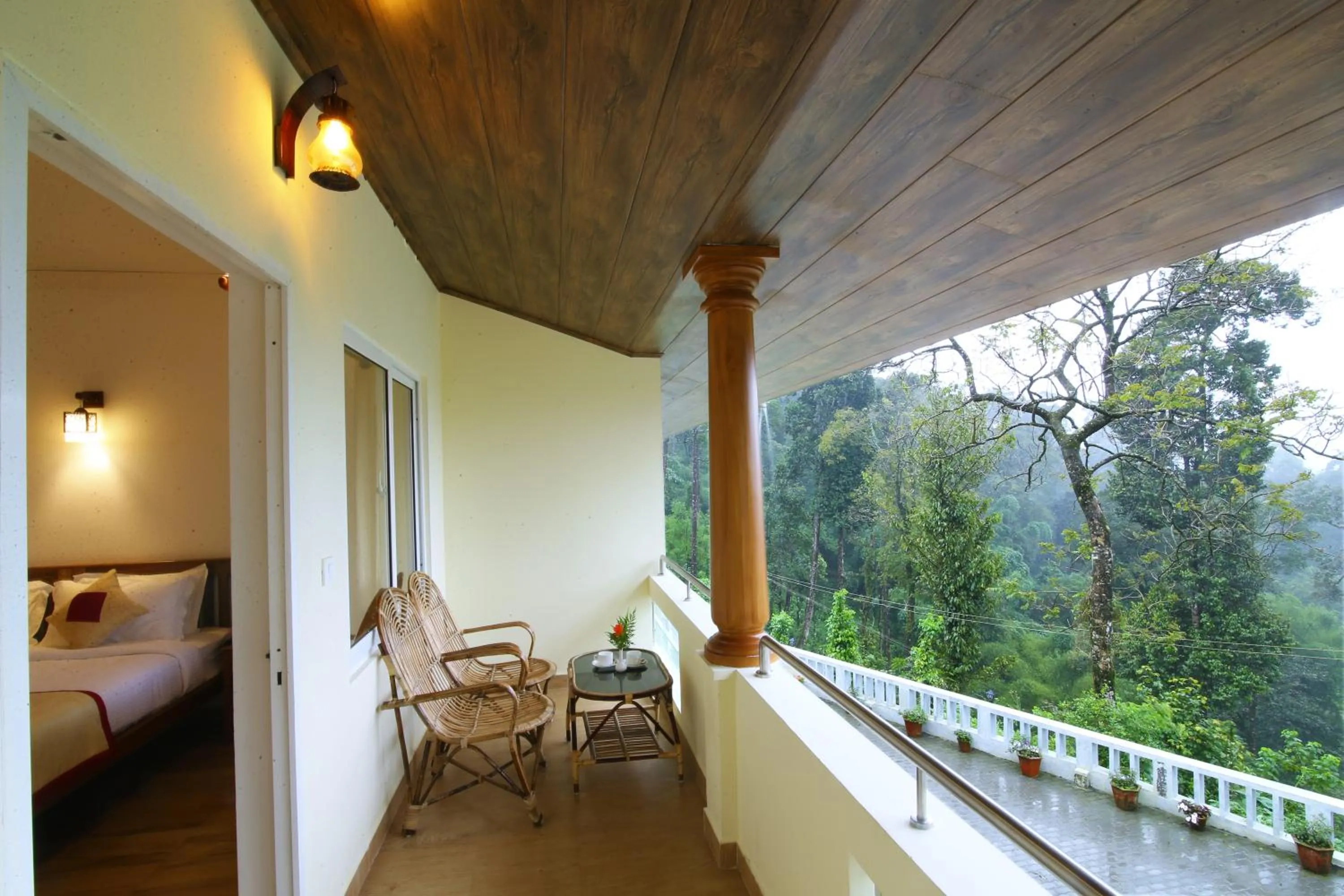 Bed in Dew Drops Farm Resorts