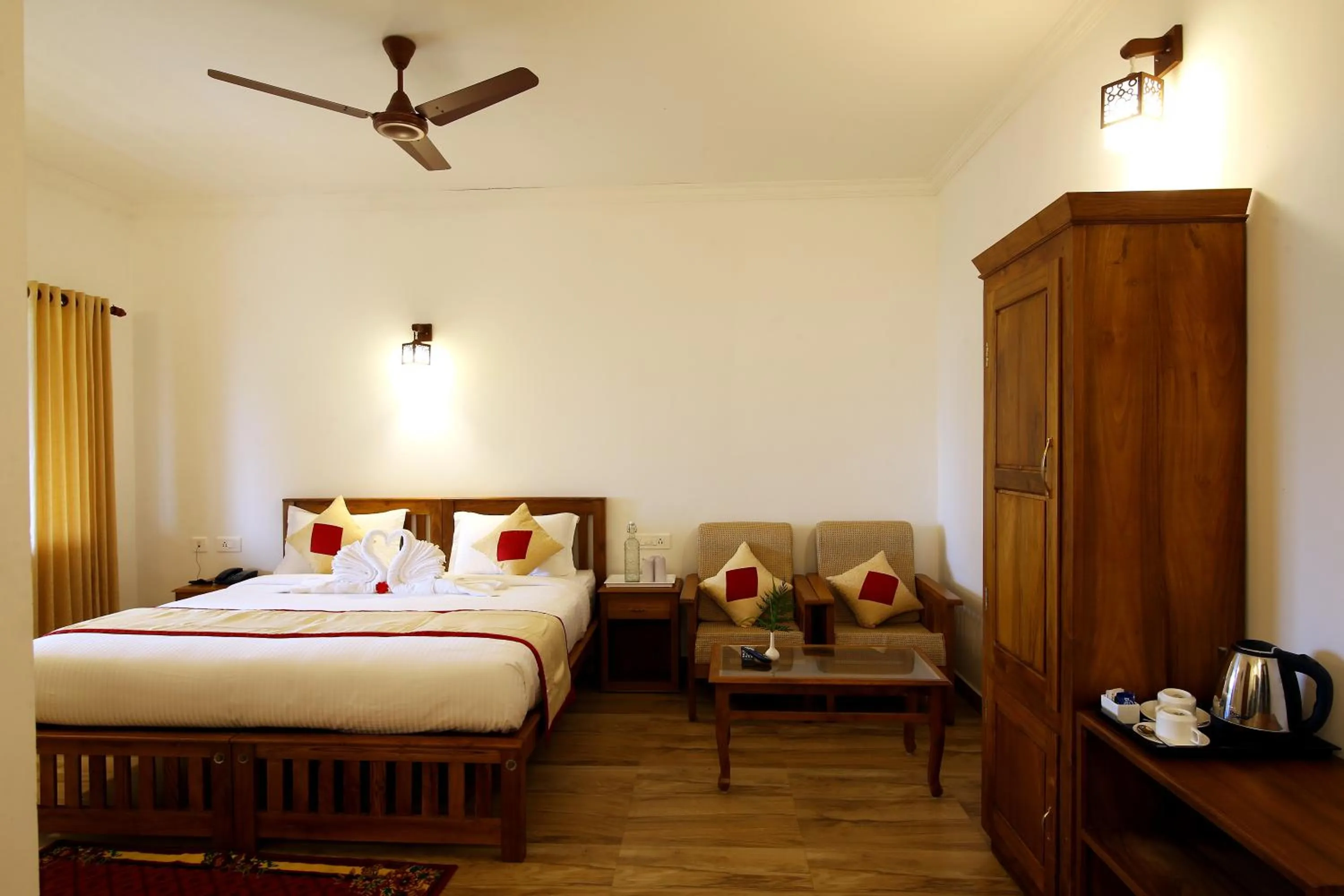 Bed in Dew Drops Farm Resorts