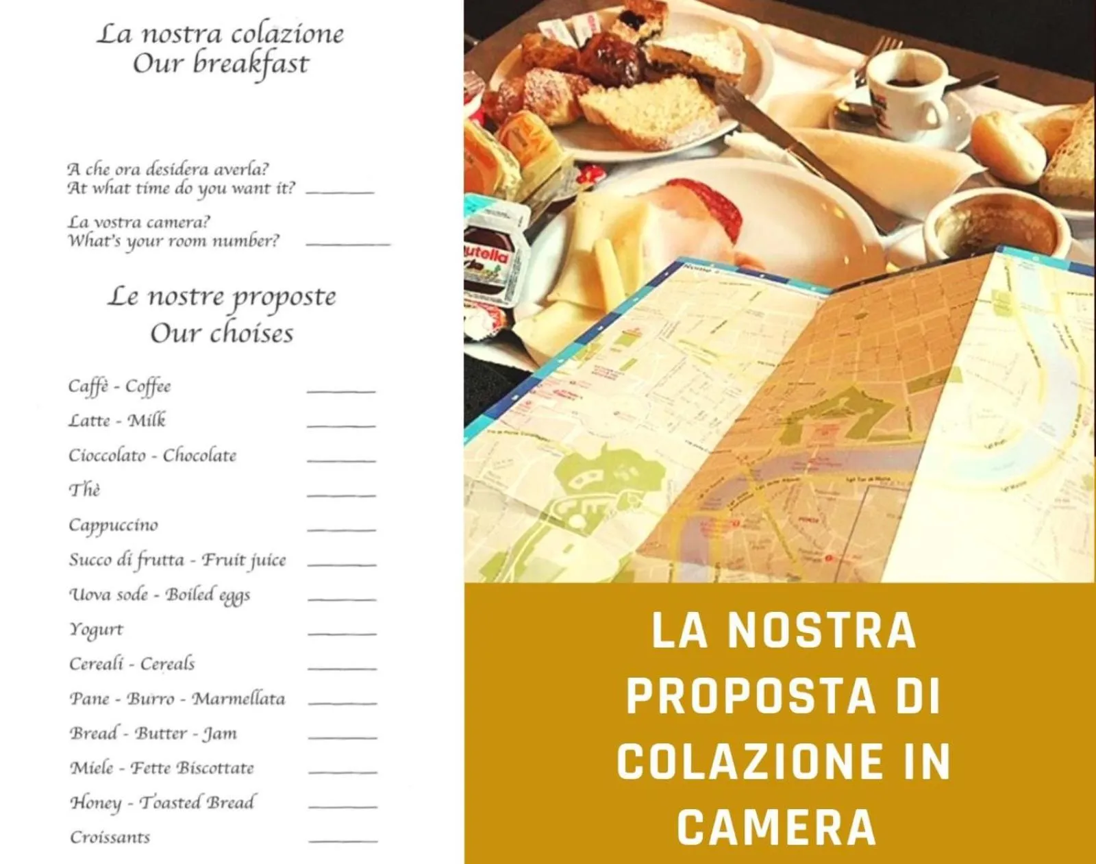 Food and drinks in Residenza Vatican Suite