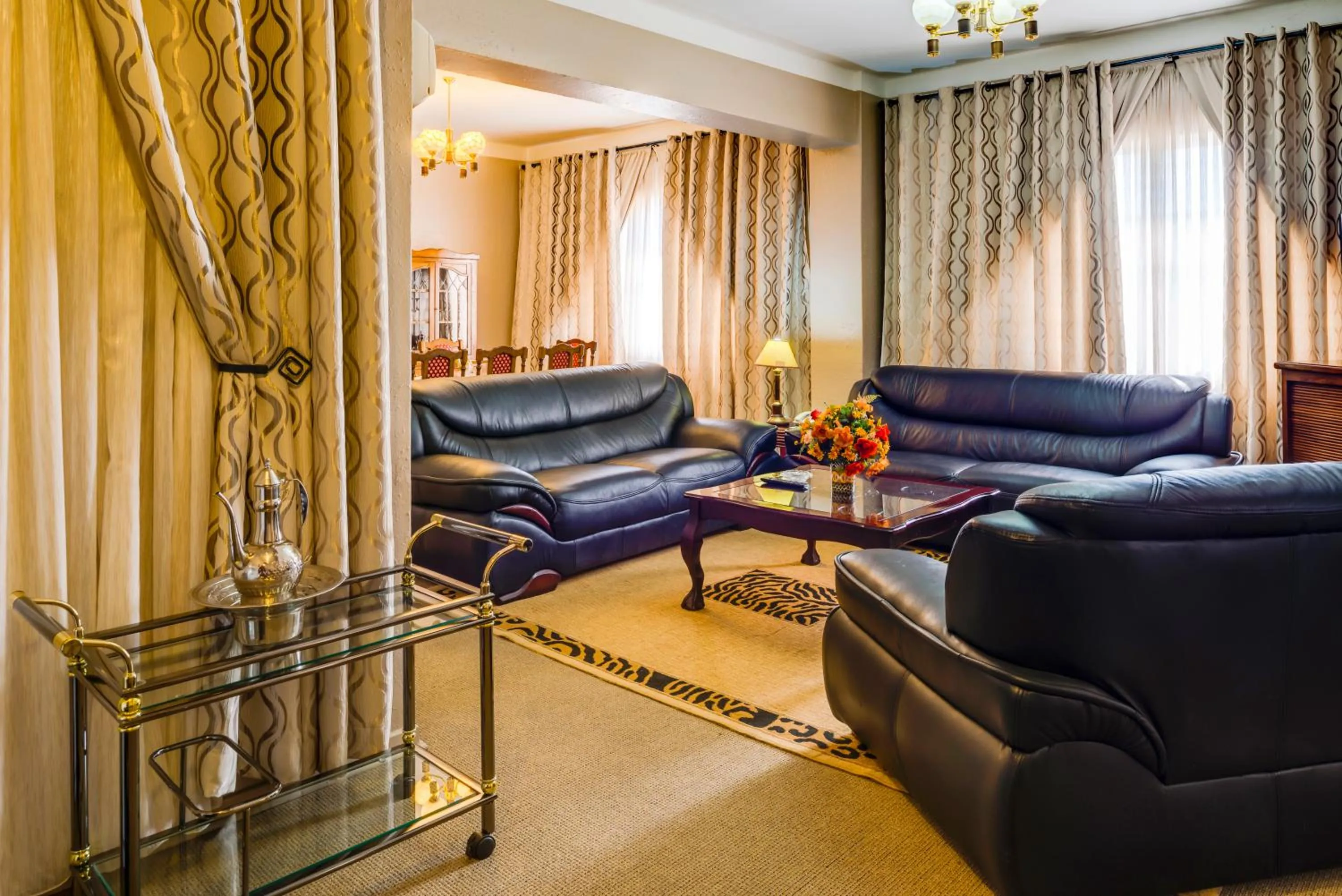 Living room in Bulawayo Rainbow Hotel