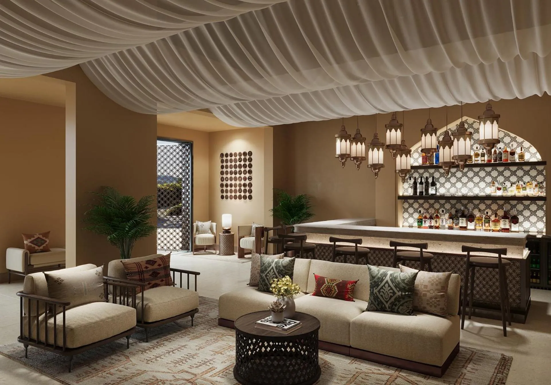 Restaurant/places to eat in Aldhafra Desert Resort, Vignette Collection by IHG