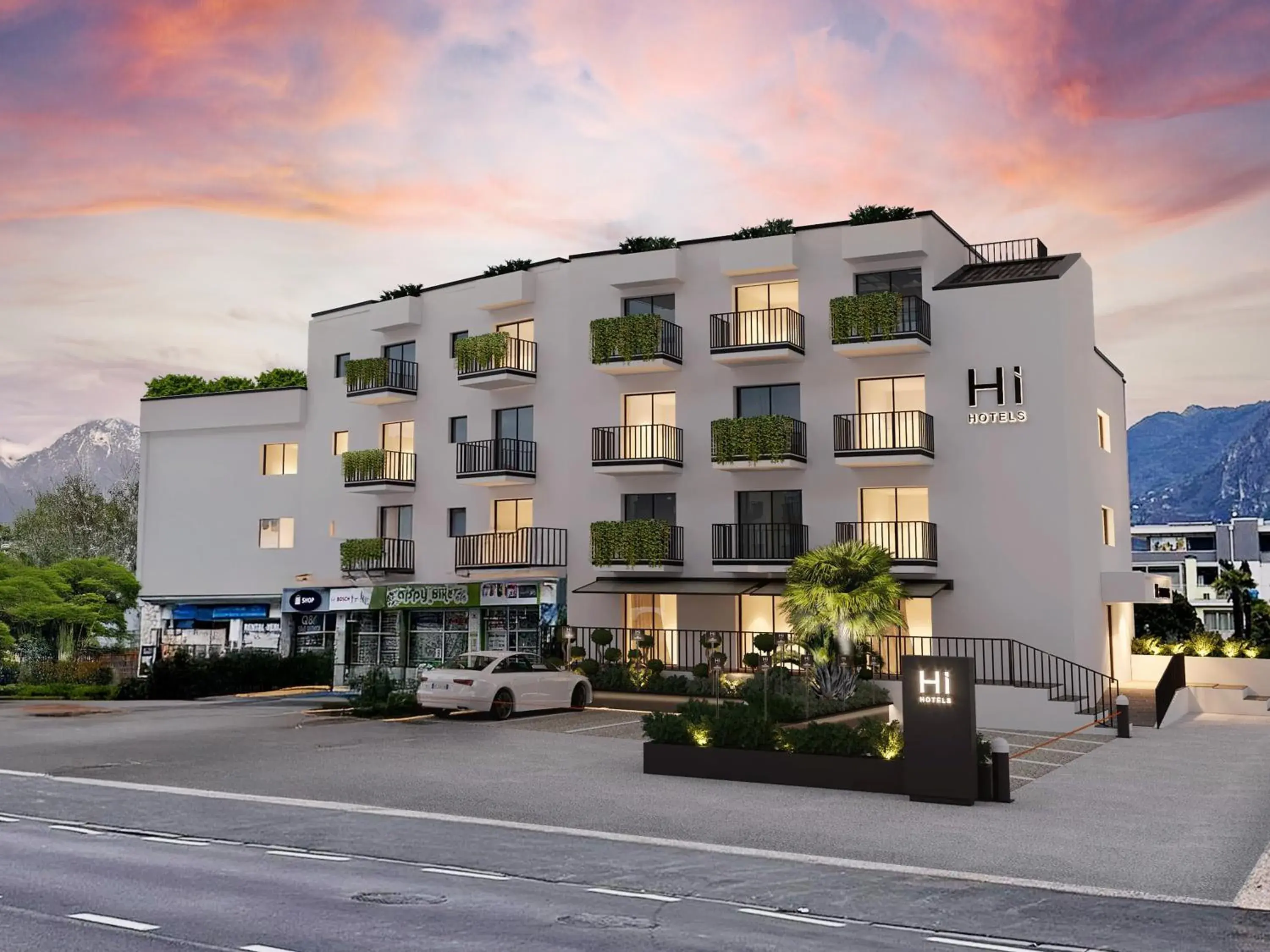 Property building in Hi Hotels Riva del Garda Property building in Hi Hotels Riva del Garda