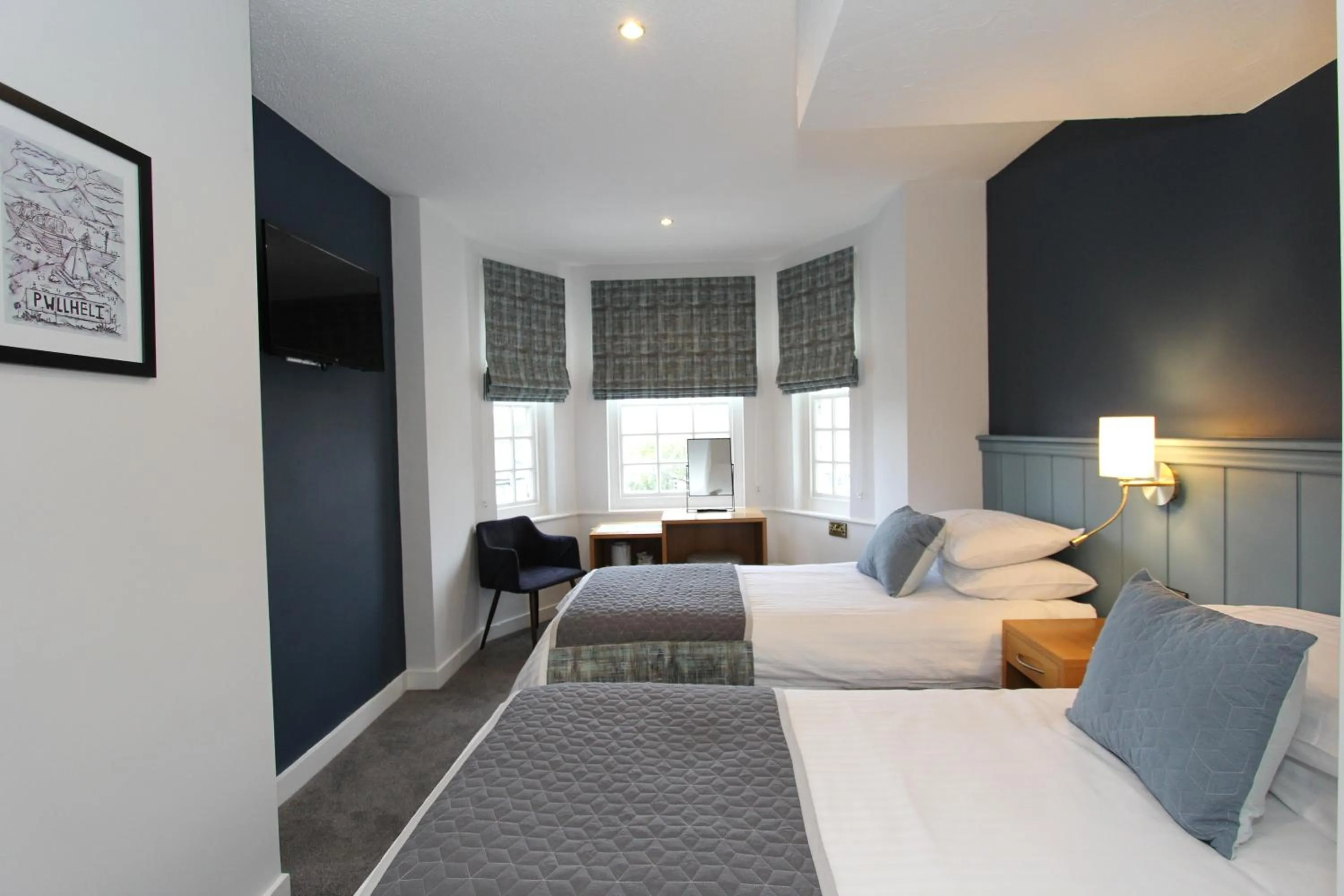 Bed in Gwesty Nanhoron Arms Hotel