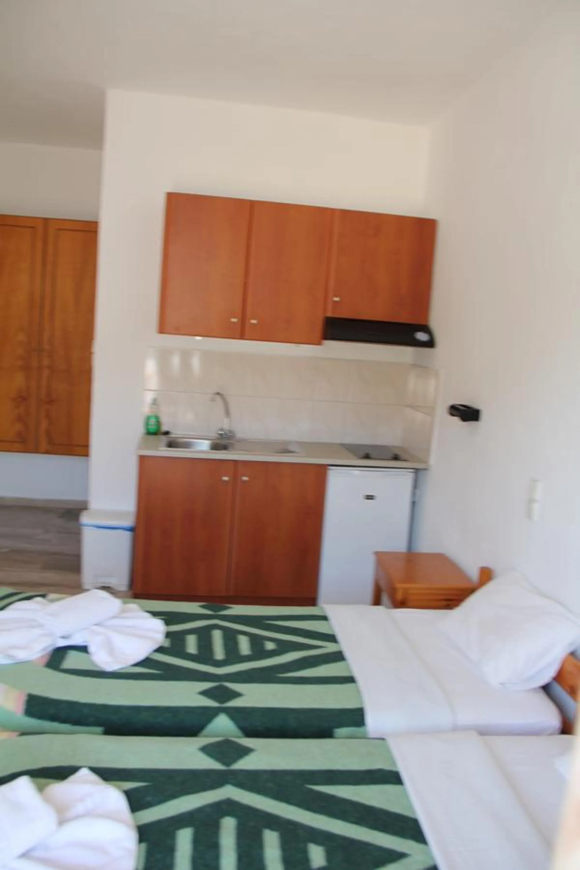 Kitchen or kitchenette, Bed in Hotel Alkyon