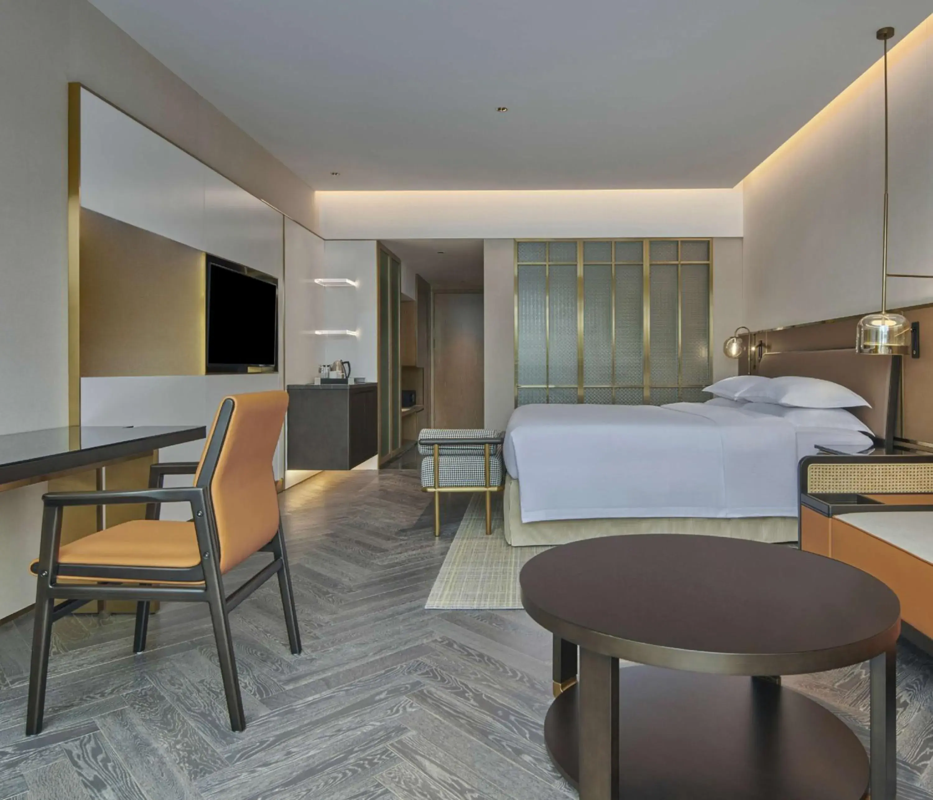 Bedroom, Bed in Hilton Guangzhou Science City, Free Shuttle Bus during Canton Fair Bedroom, Bed in Hilton Guangzhou Science City, Free Shuttle Bus during Canton Fair