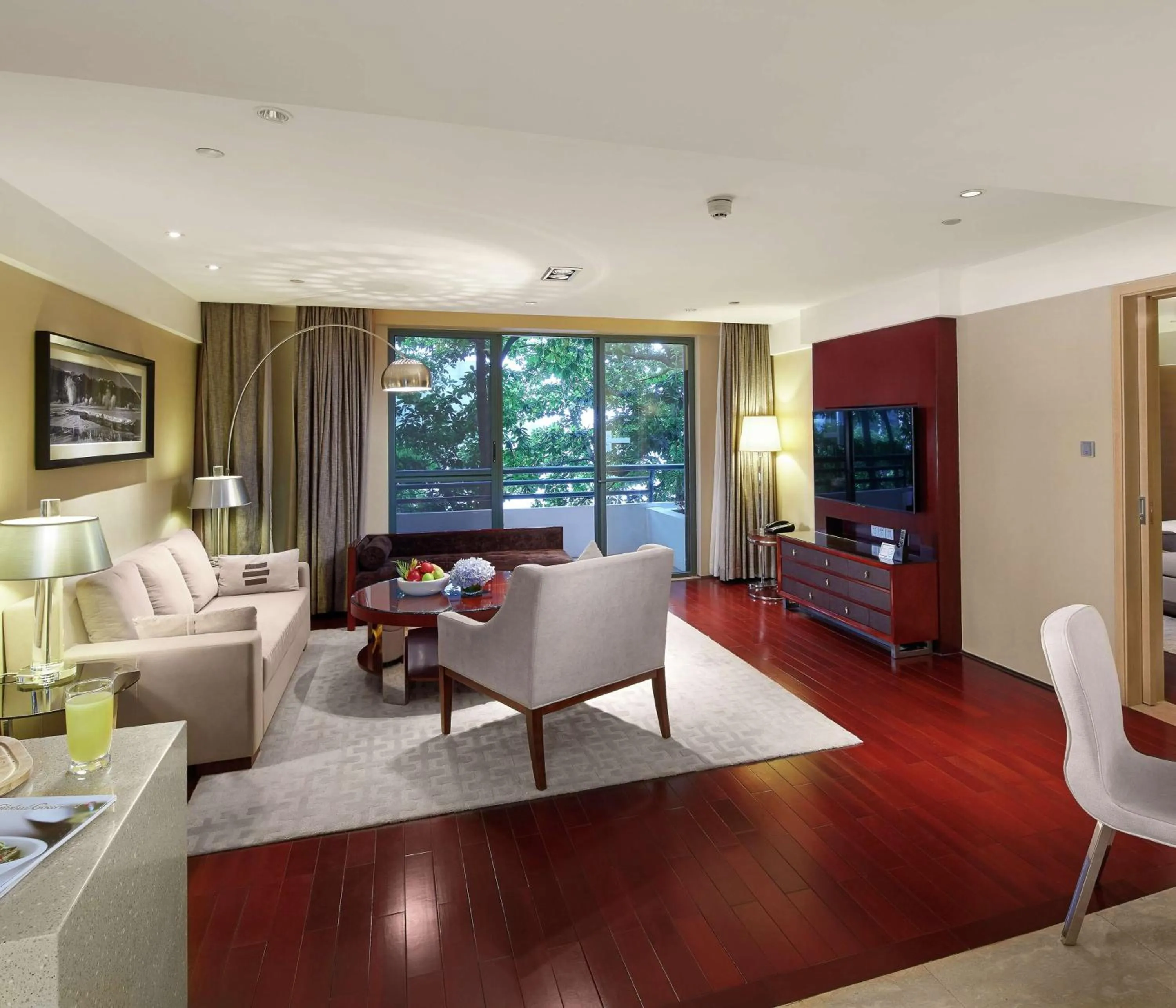 Living room in Hilton Guangzhou Science City, Free Shuttle Bus during Canton Fair