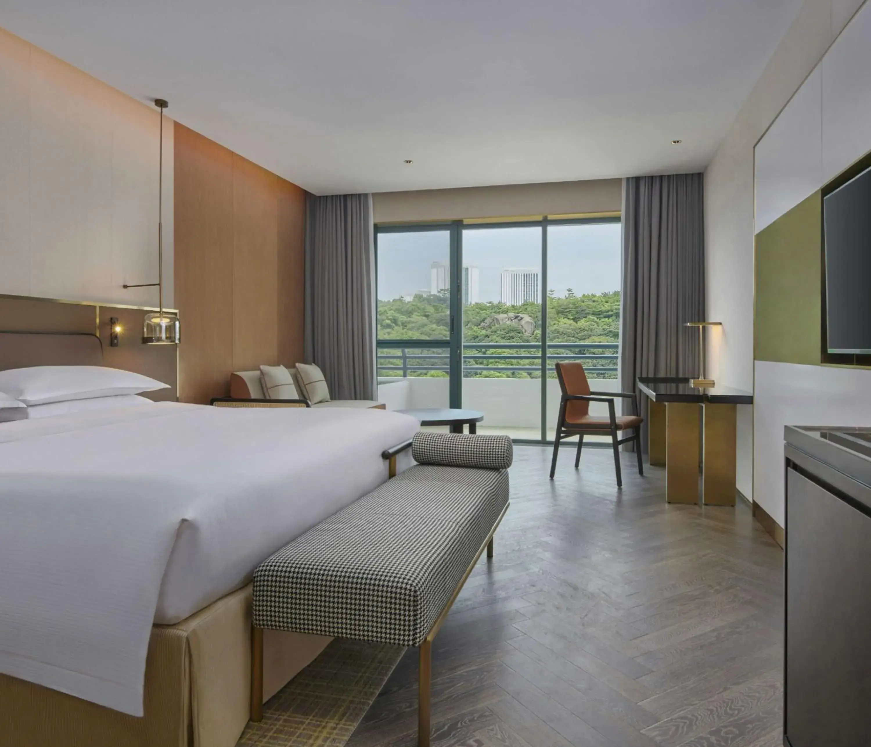 Bedroom, Bed in Hilton Guangzhou Science City, Free Shuttle Bus during Canton Fair Bedroom, Bed in Hilton Guangzhou Science City, Free Shuttle Bus during Canton Fair