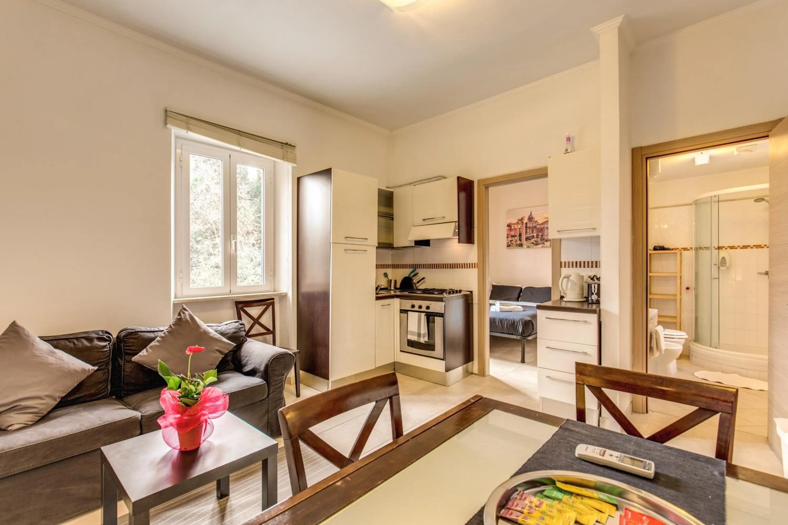 Seating area in Aurelia Vatican Apartments