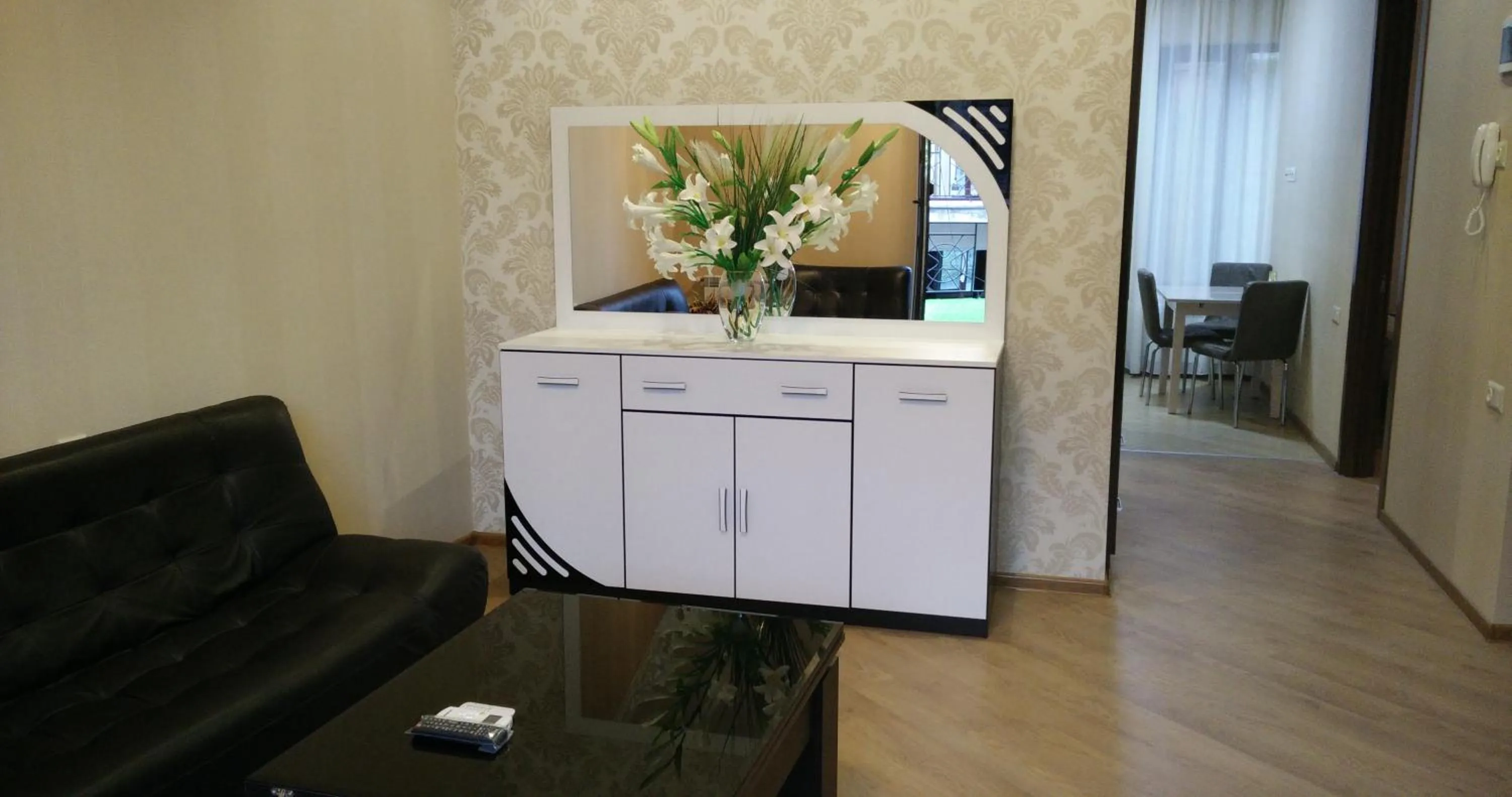 Living room in Brand New Apartment with Terrace