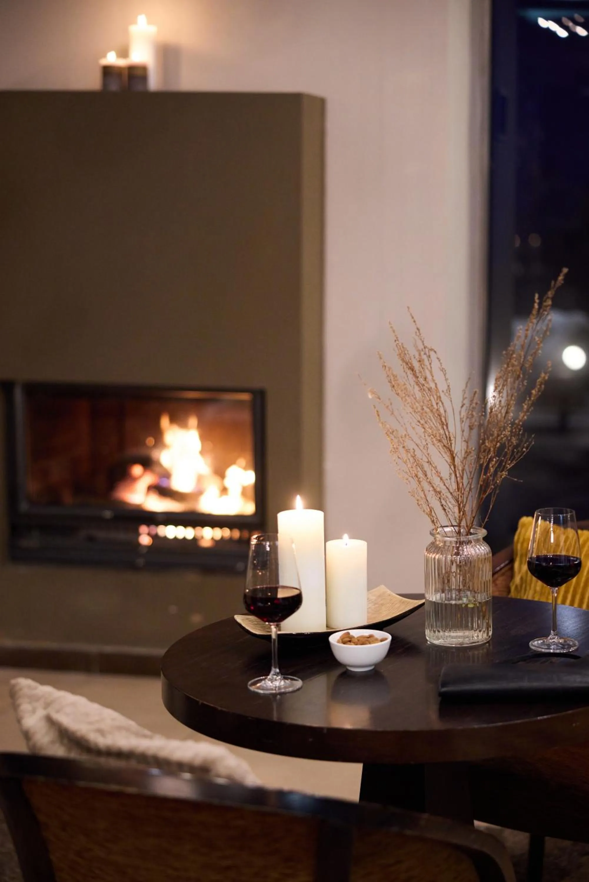 fireplace in Domotel Neve Mountain Resort