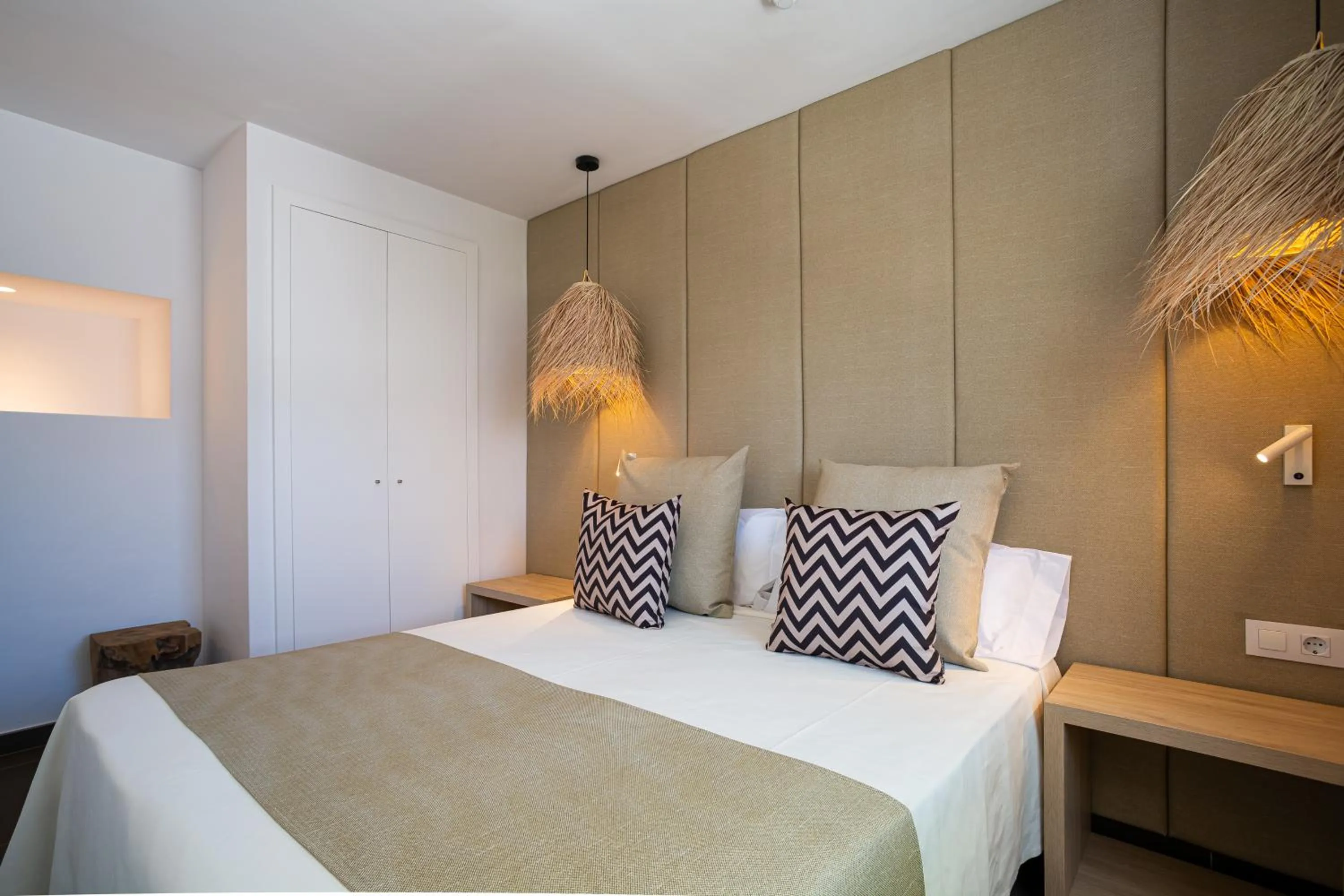 Bedroom, Bed in Migjorn Ibiza Suites & Spa