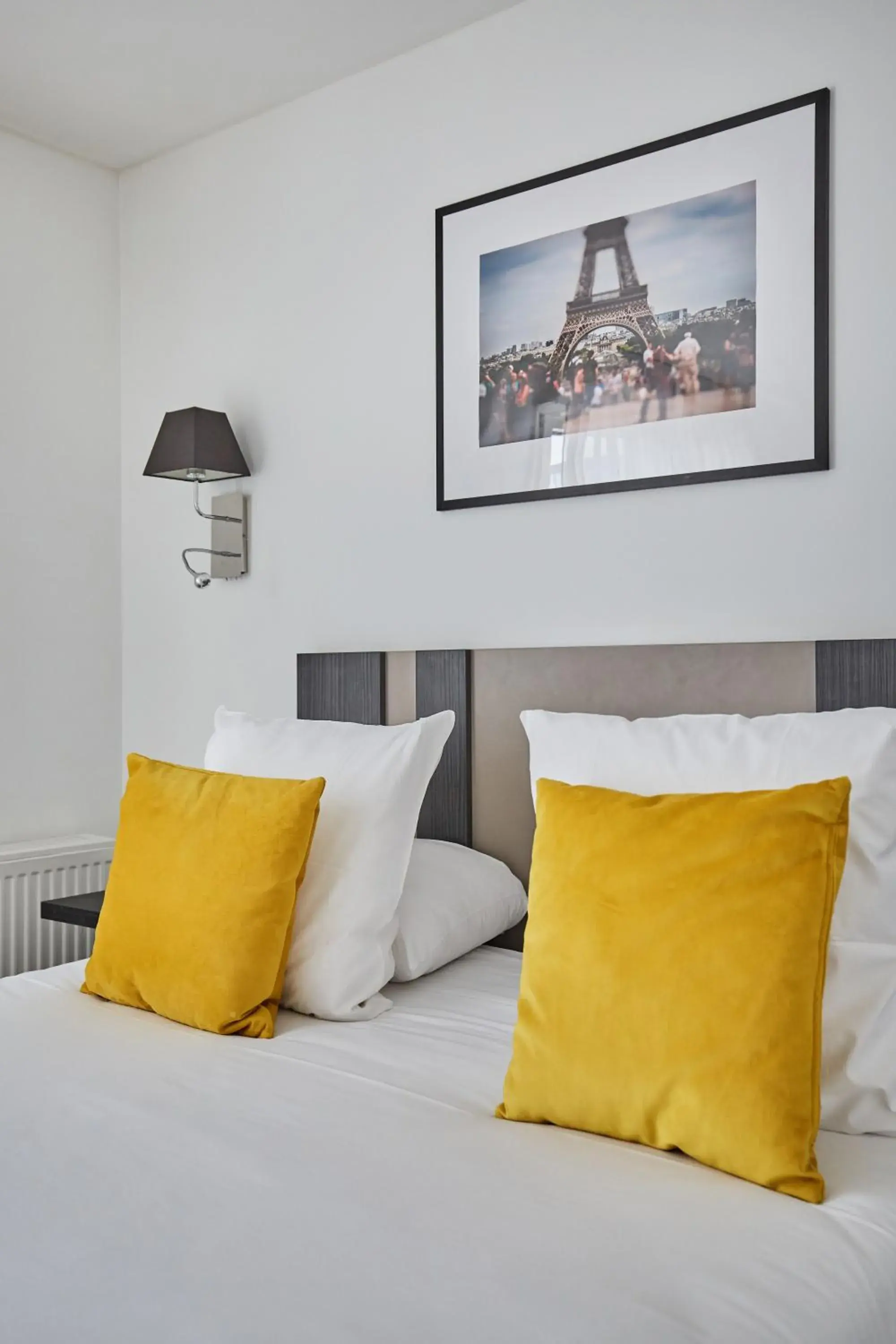 Bedroom, Bed in Appart Hotel Odalys City Paris Levallois Bedroom, Bed in Appart Hotel Odalys City Paris Levallois