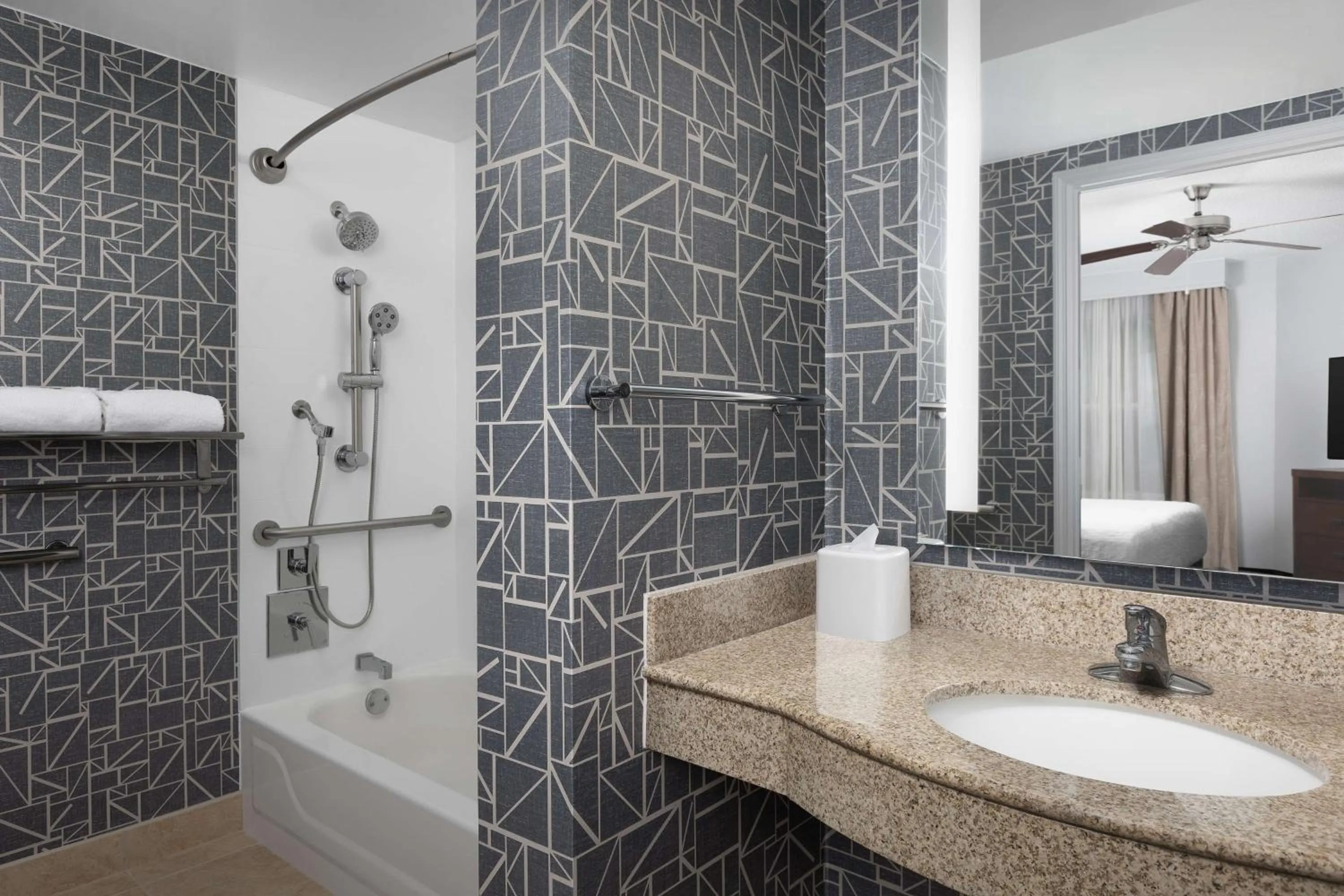 Bathroom in Homewood Suites by Hilton Raleigh-Durham Airport at RTP