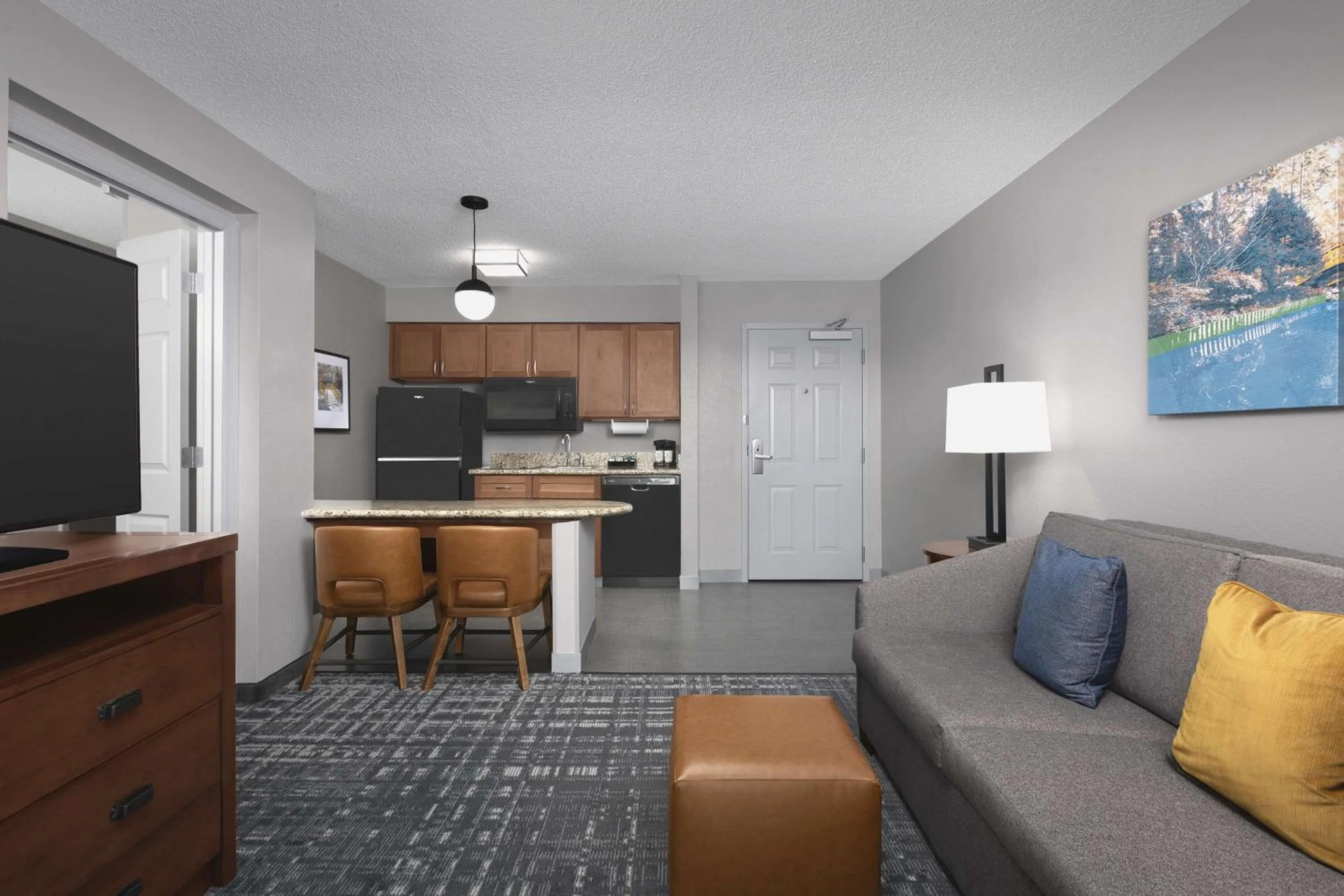 Living room in Homewood Suites by Hilton Raleigh-Durham Airport at RTP