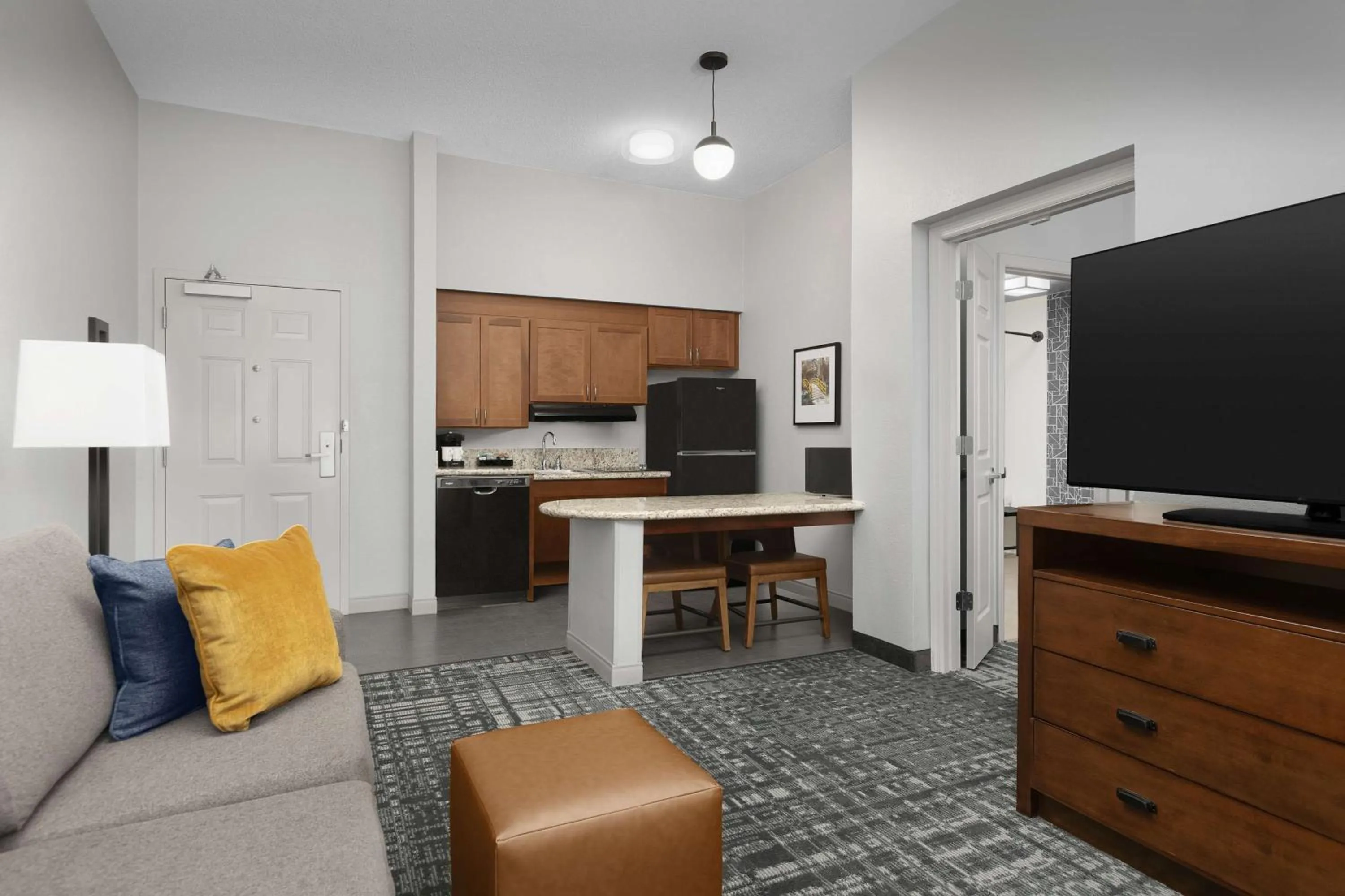 Living room in Homewood Suites by Hilton Raleigh-Durham Airport at RTP