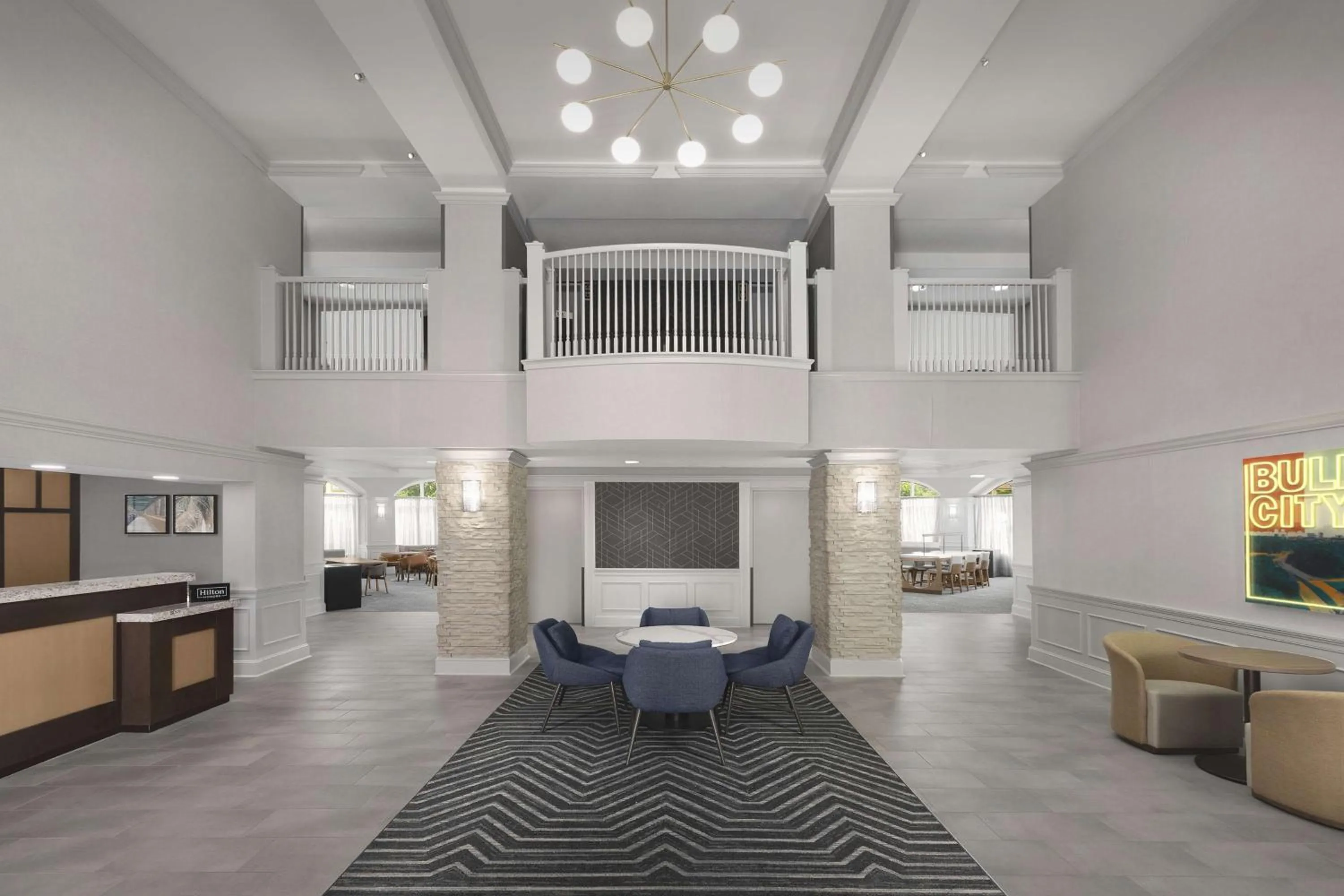 Lobby or reception in Homewood Suites by Hilton Raleigh-Durham Airport at RTP