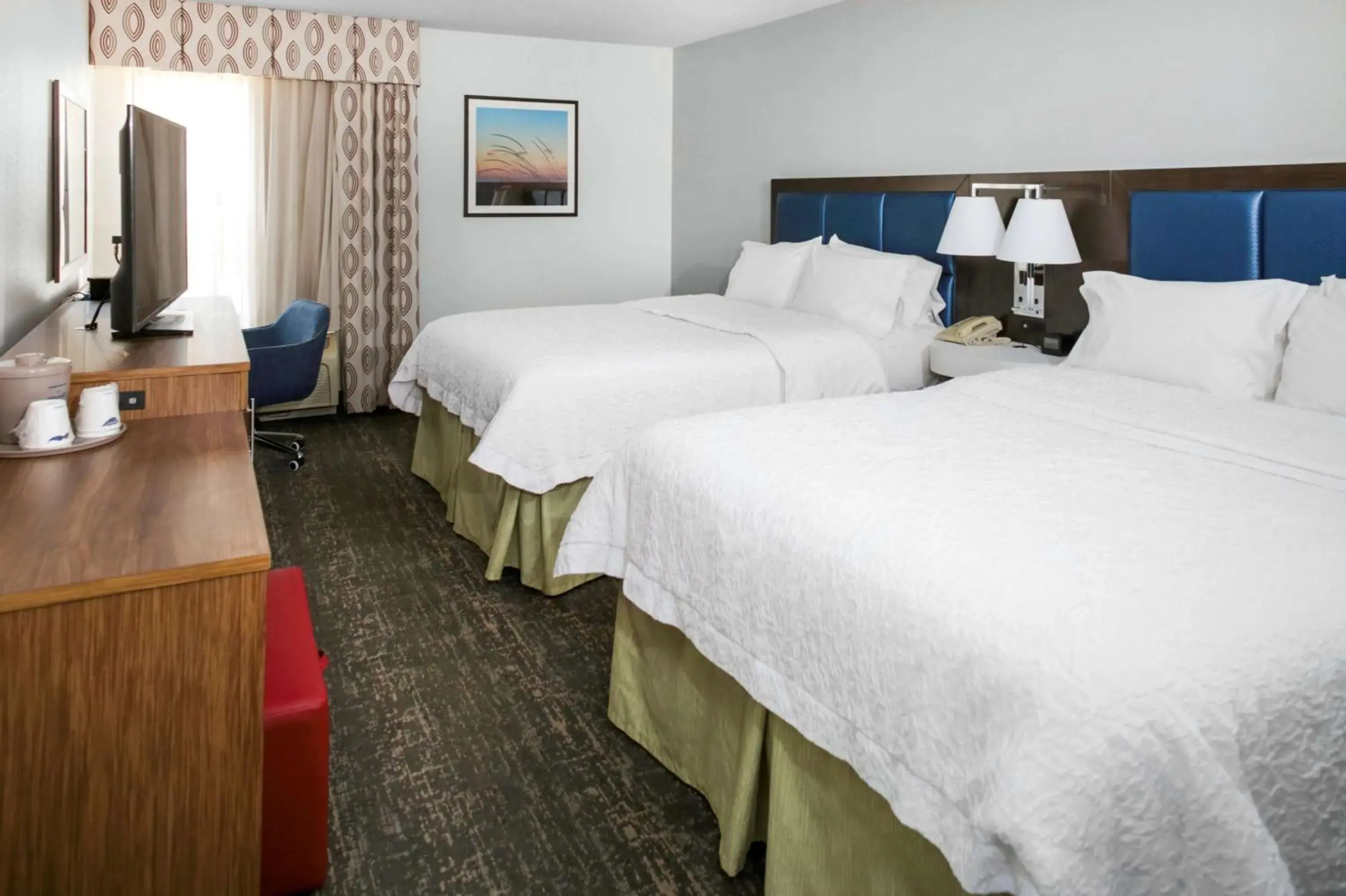 Queen Room with Two Queen Beds - Hearing Access/Non-Smoking in Hampton Inn Portage Queen Room with Two Queen Beds - Hearing Access/Non-Smoking in Hampton Inn Portage