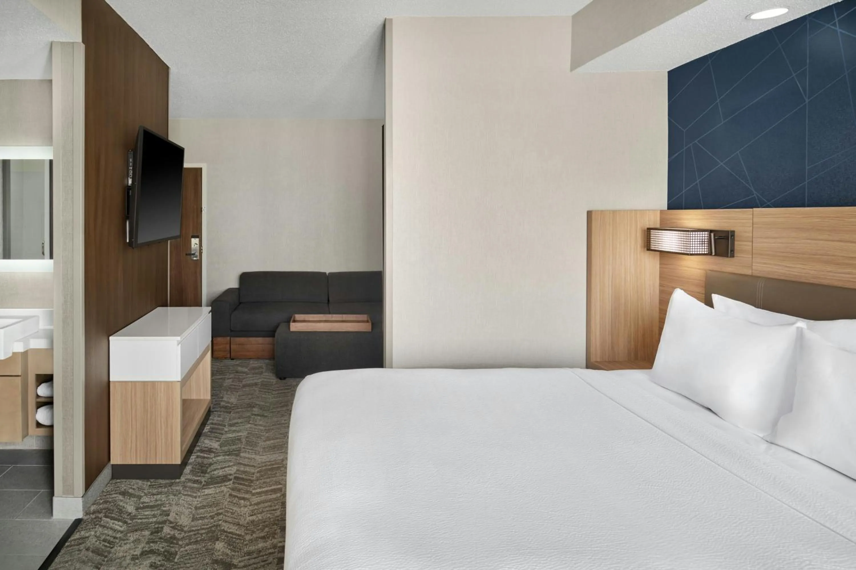 Photo of the whole room, Bed in SpringHill Suites by Marriott Lansing