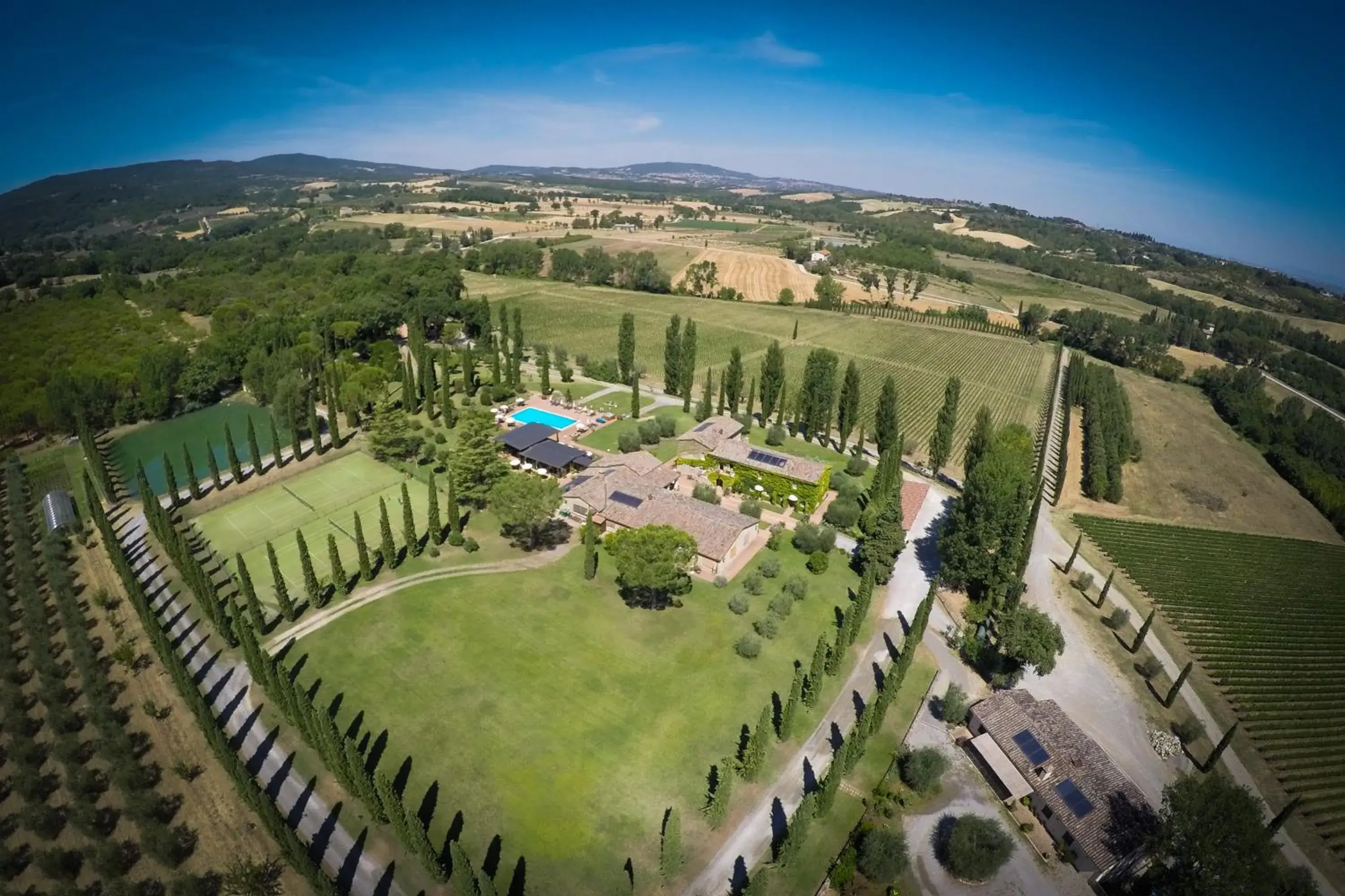 Bird's eye view in Agriturismo La Sovana Bird's eye view in Agriturismo La Sovana