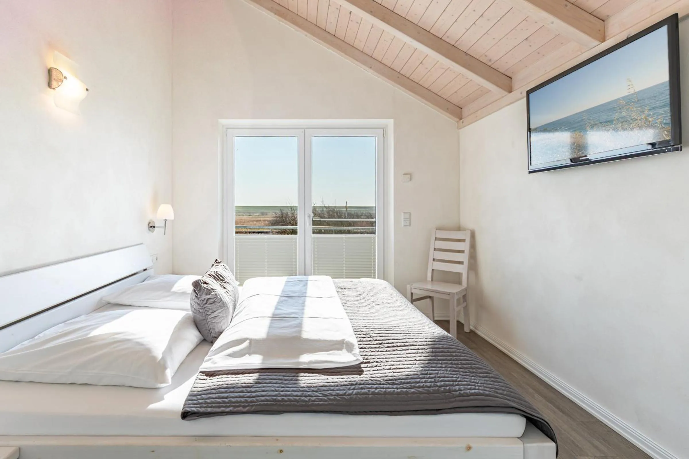 Bed in Ferienhaus Kampfläufer