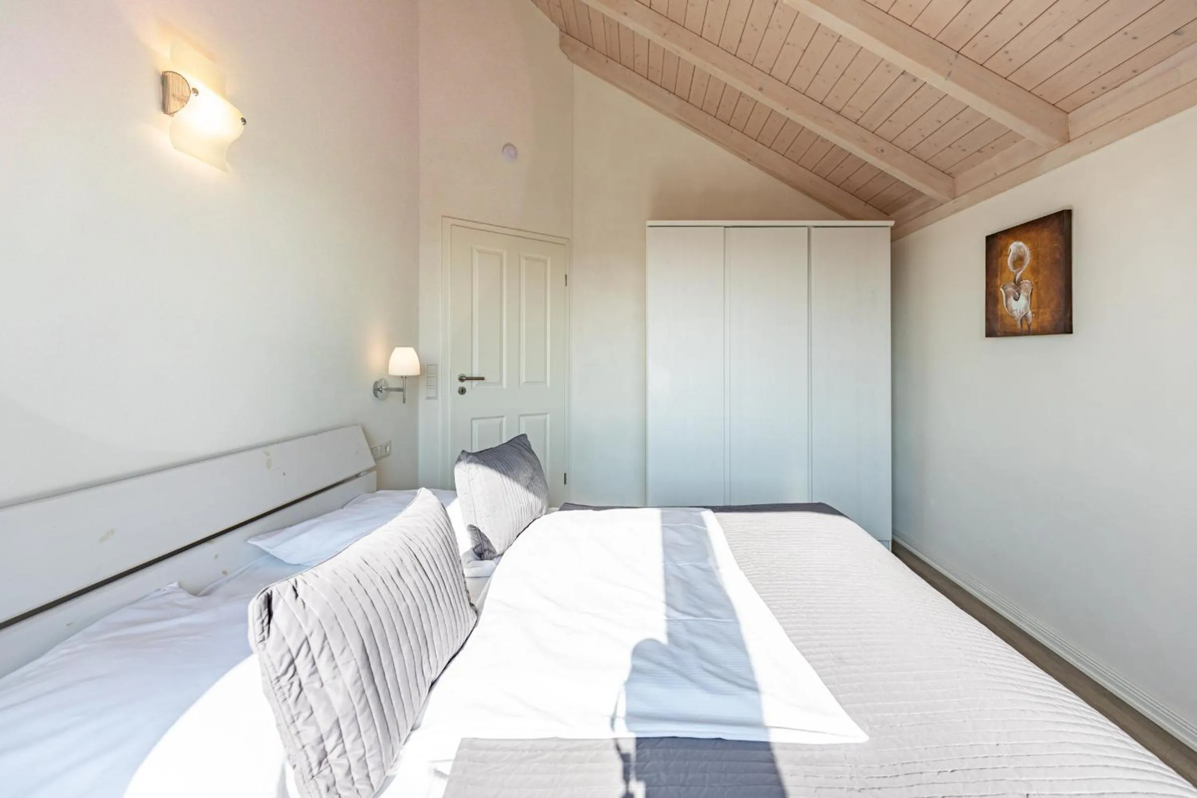 Bed in Ferienhaus Kampfläufer