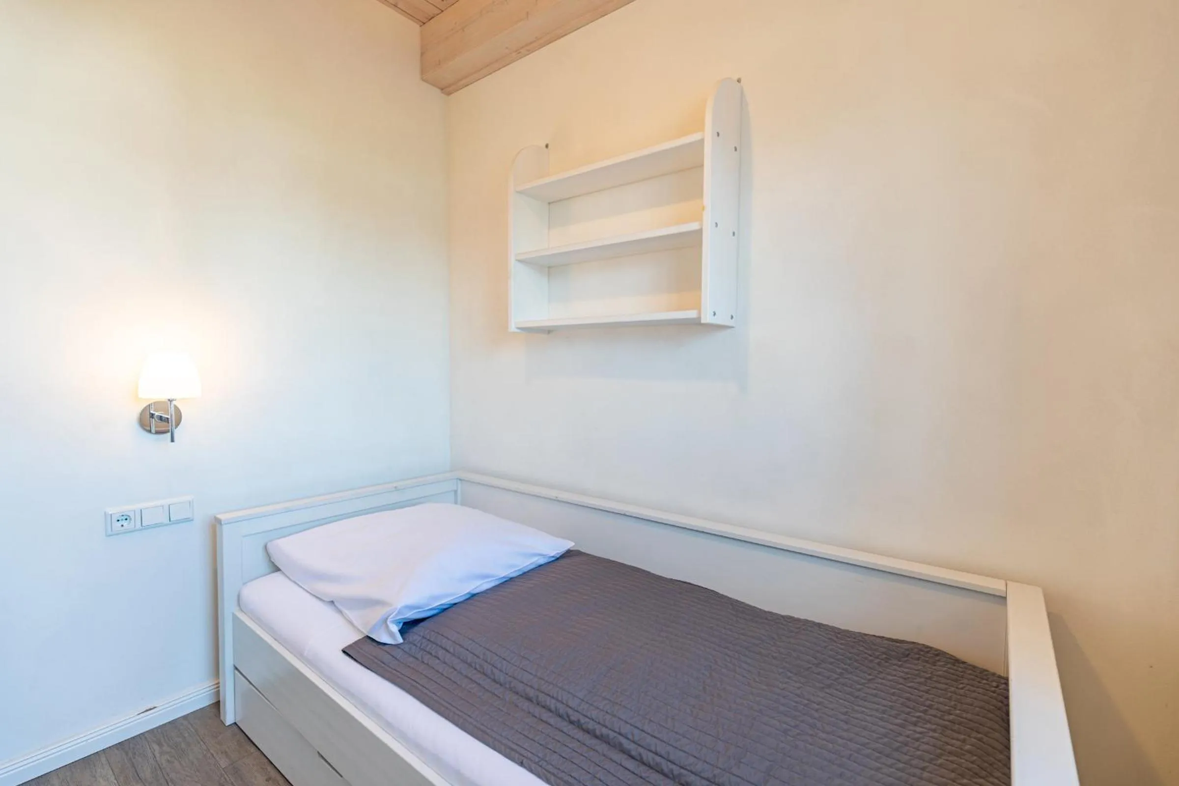 Bed in Ferienhaus Kampfläufer
