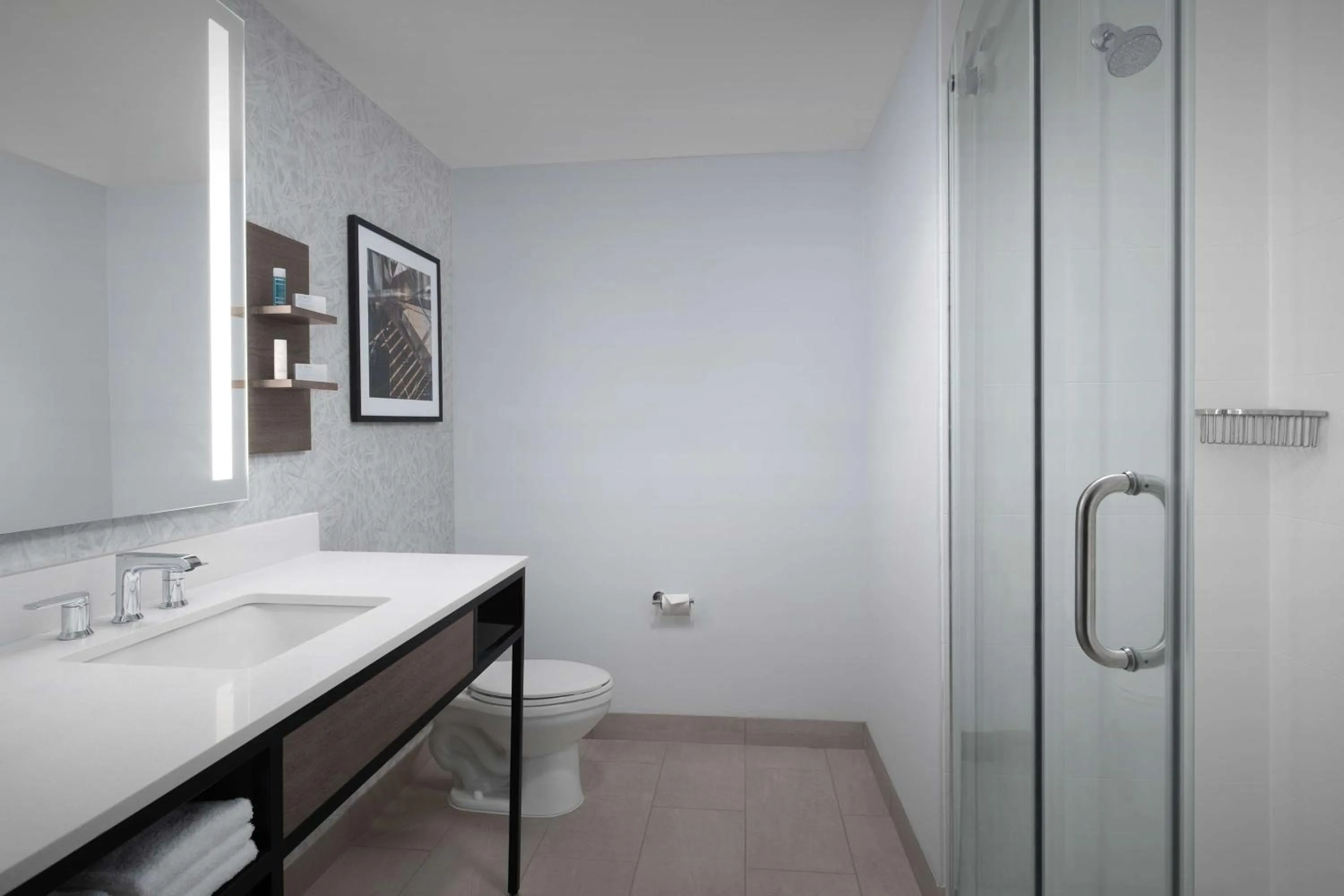 Bathroom in Hilton Garden Inn West Lafayette Wabash Landing