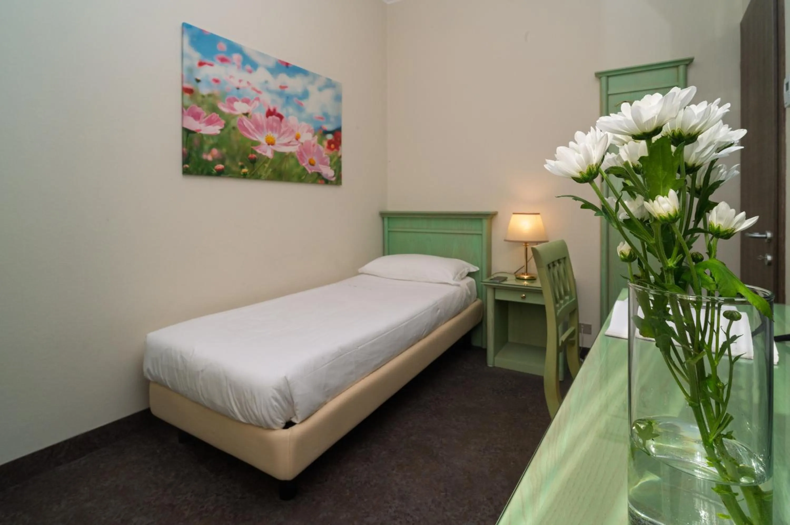 Bed in Hotel Donatello