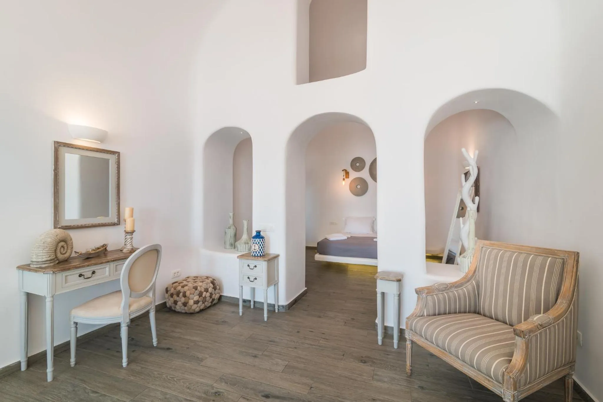 Seating area in Angel Luxury Suites