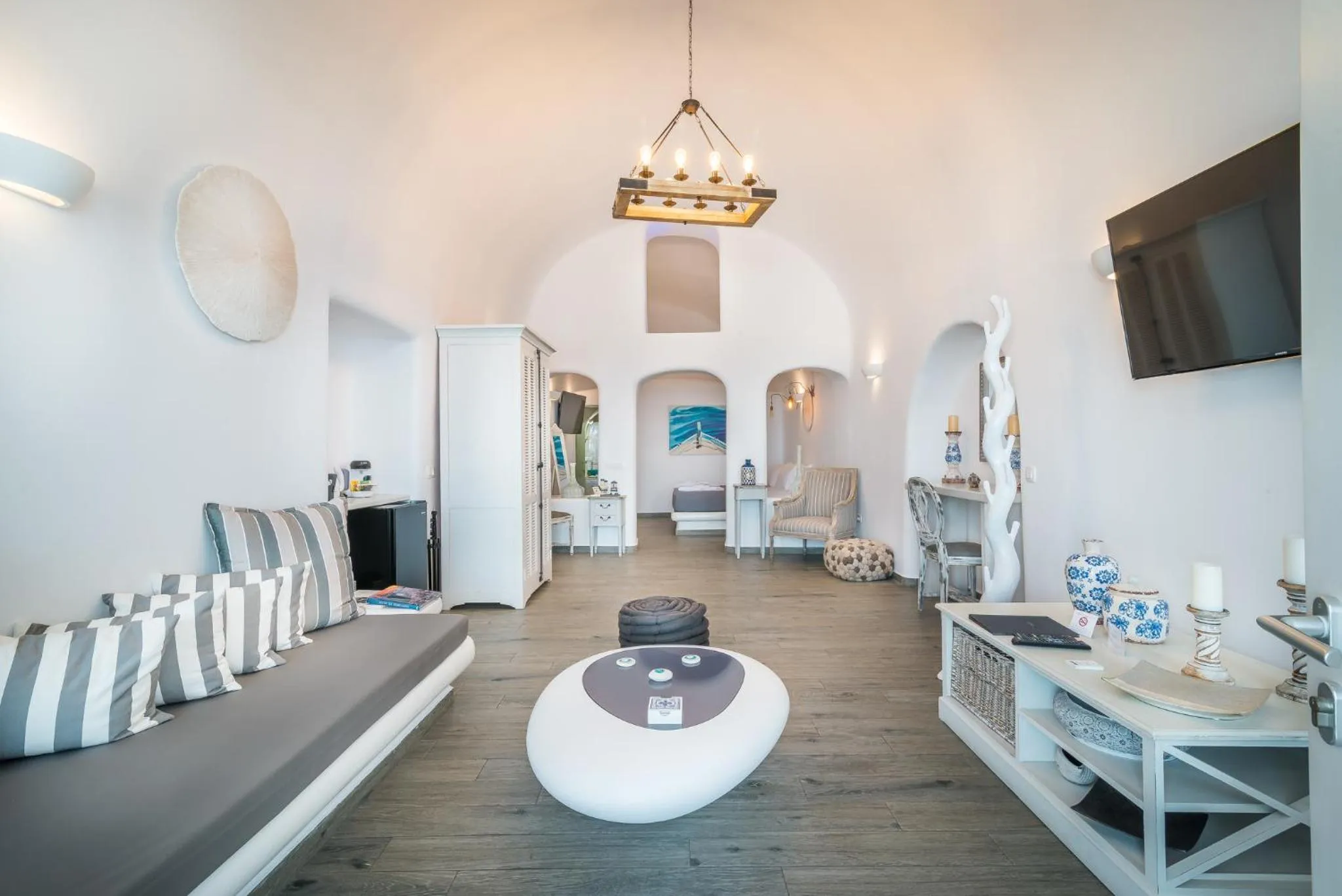 Living room in Angel Luxury Suites