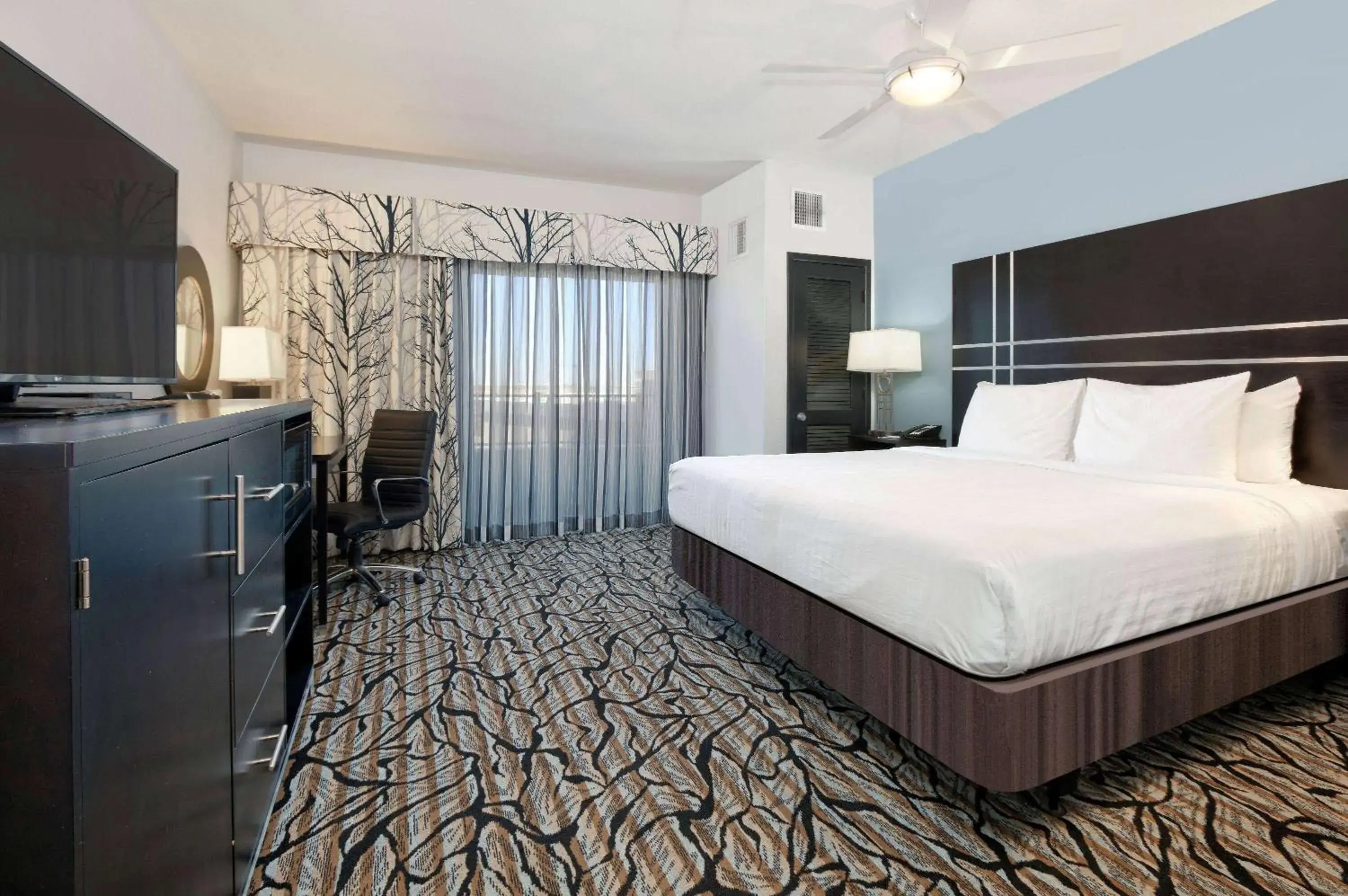 1 King Bed, Deluxe Mobility/Hearing Accessible Room, Roll-In-Shower, Non-Smoking in La Quinta Inn & Suites by Wyndham Lubbock Southwest 1 King Bed, Deluxe Mobility/Hearing Accessible Room, Roll-In-Shower, Non-Smoking in La Quinta Inn & Suites by Wyndham Lubbock Southwest