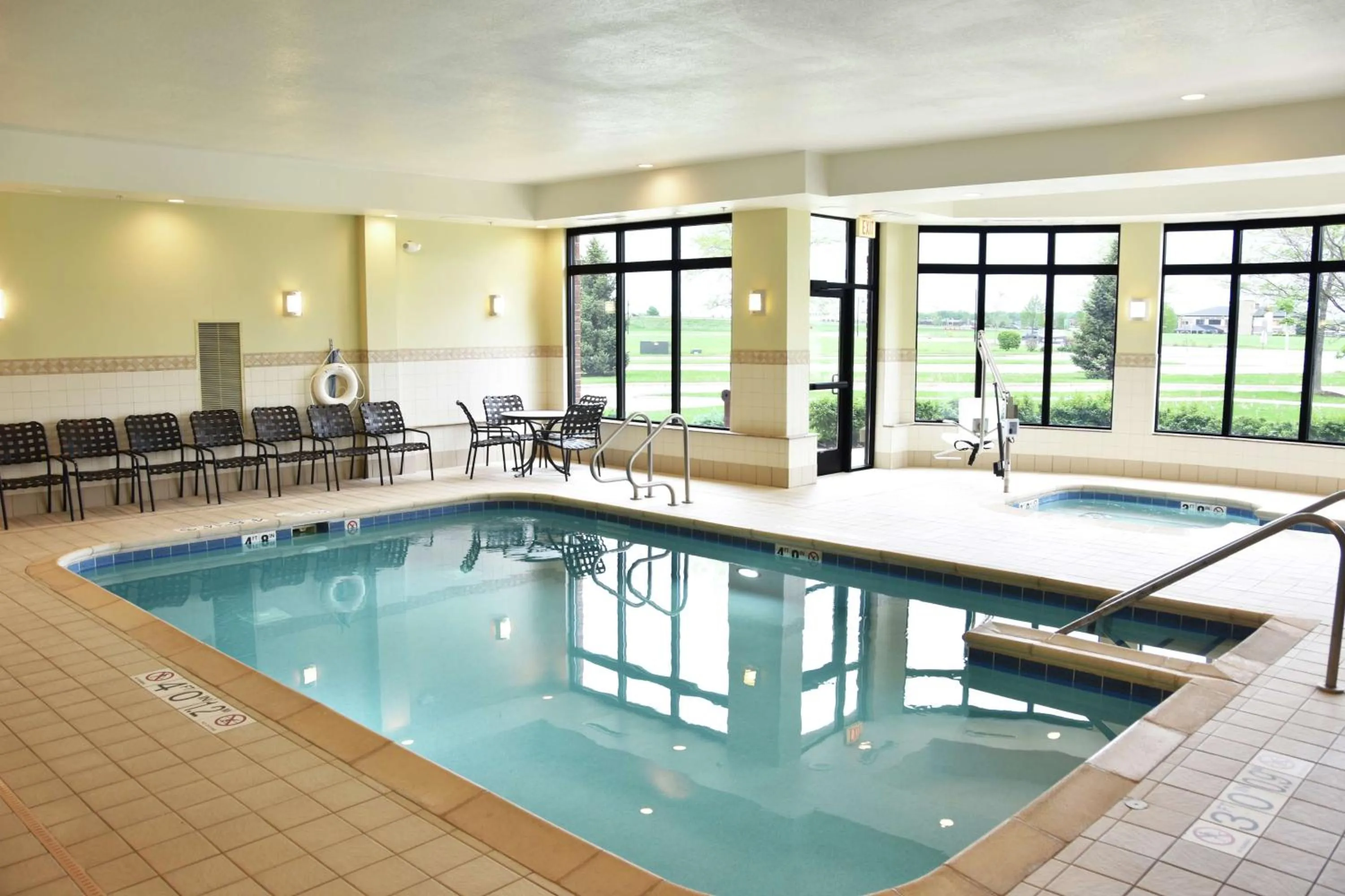 Pool view in Hilton Garden Inn Oconomowoc