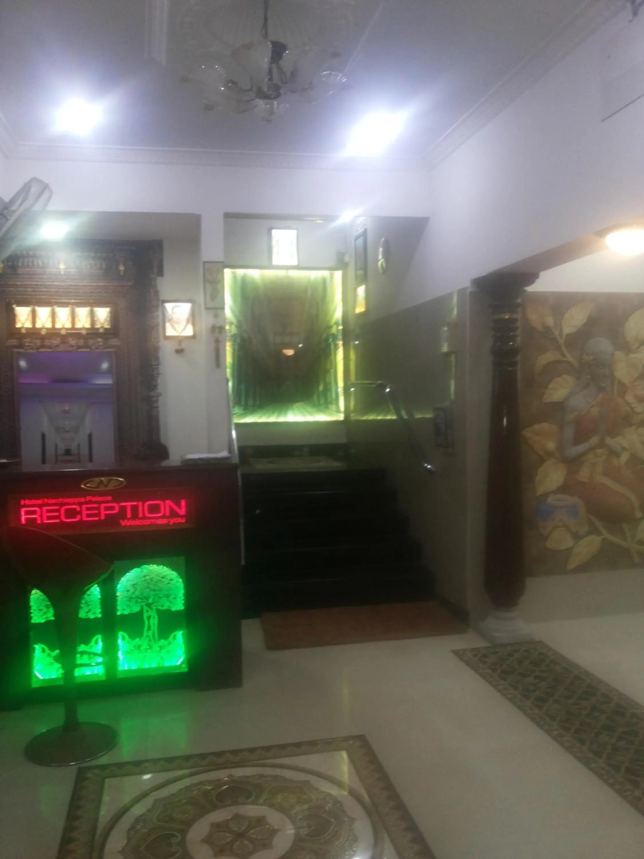 Lobby or reception in Hotel Nachiappa Palace