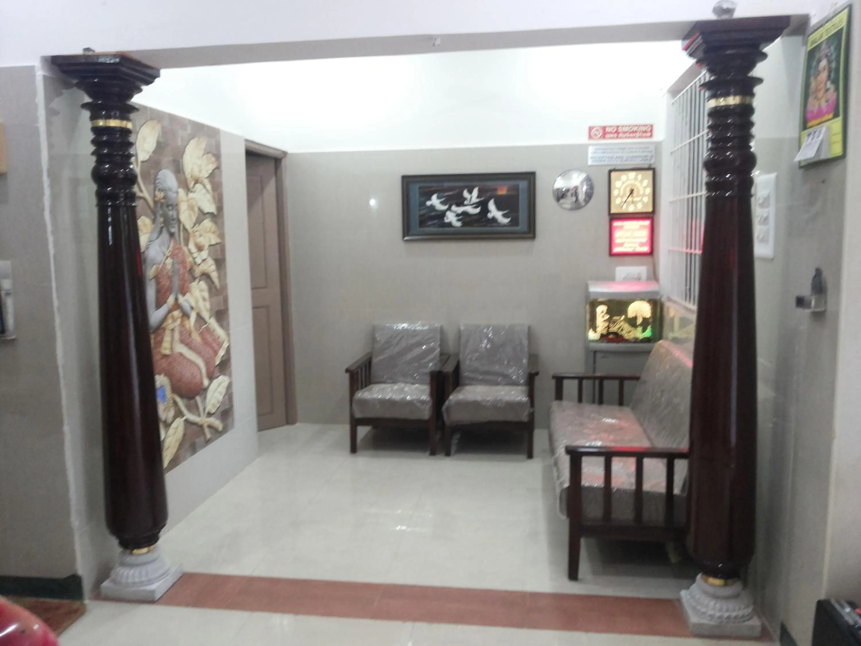 Lobby or reception in Hotel Nachiappa Palace