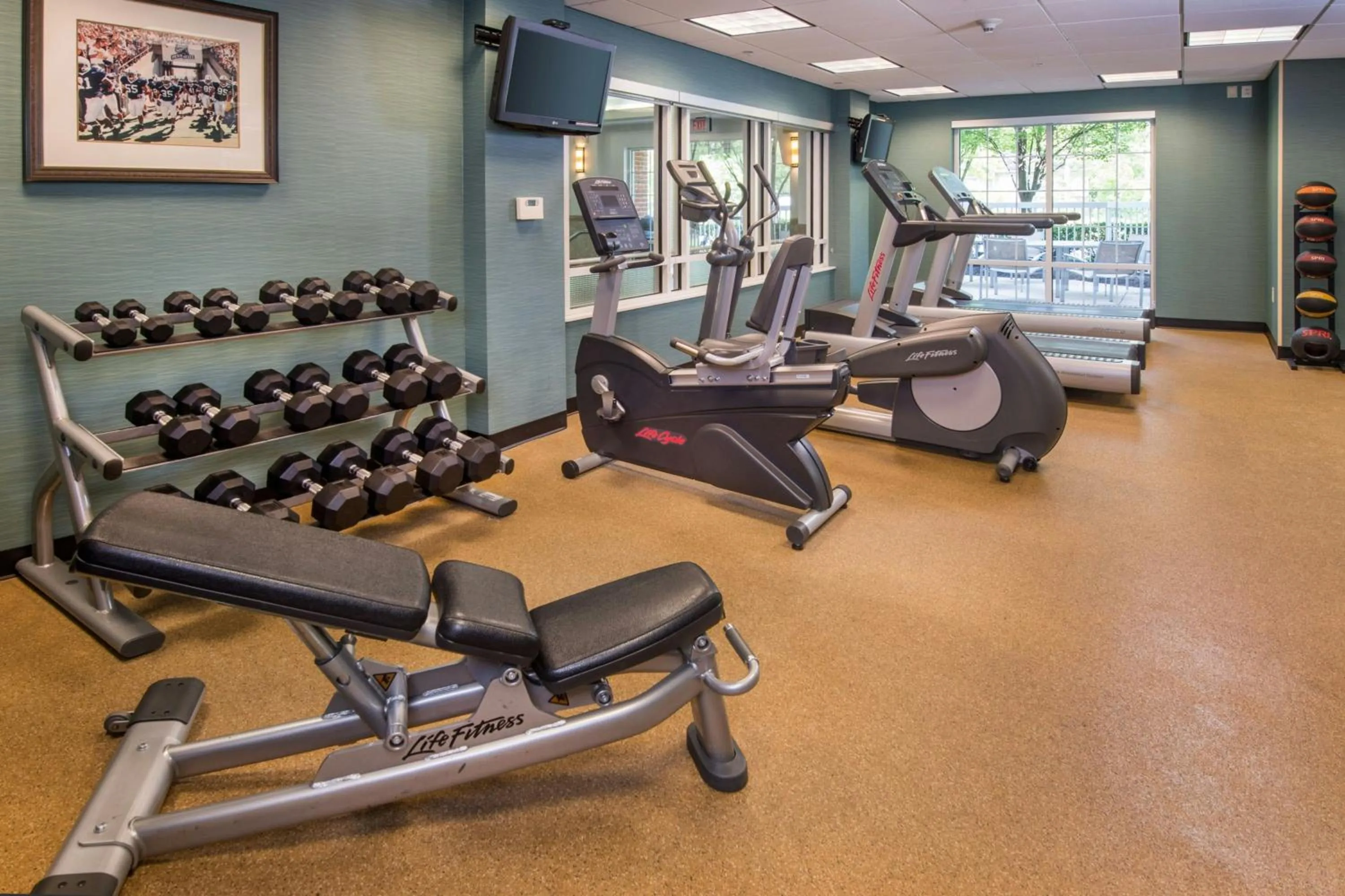 Fitness centre/facilities in Springhill Suites by Marriott State College
