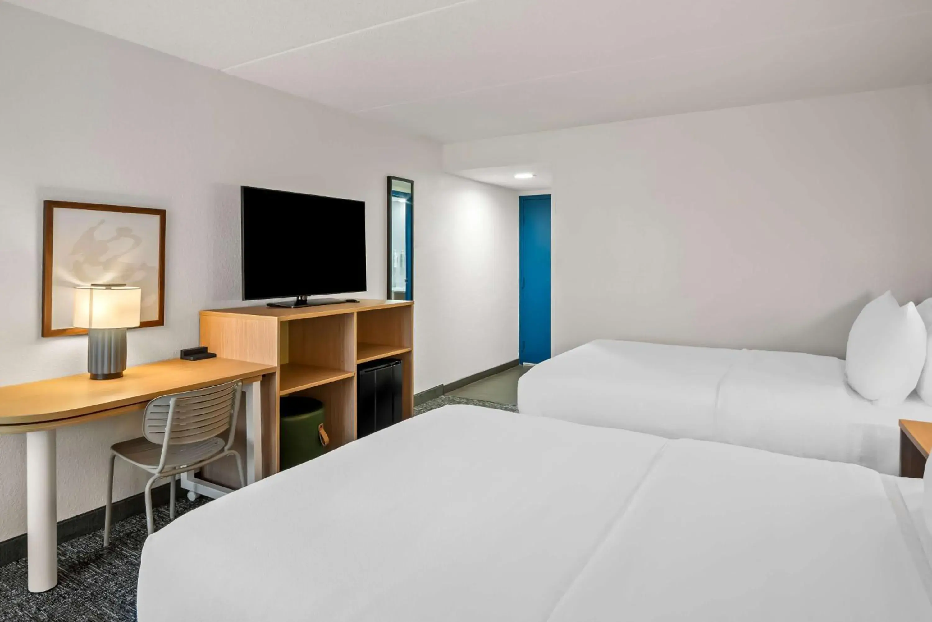 Bedroom, Bed in Spark By Hilton Stevensville Bedroom, Bed in Spark By Hilton Stevensville