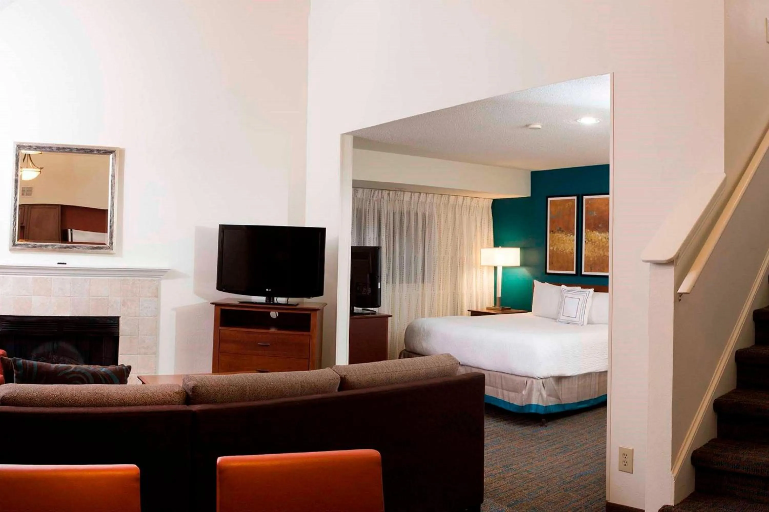 Living room, Bed in Residence Inn by Marriott Spartanburg