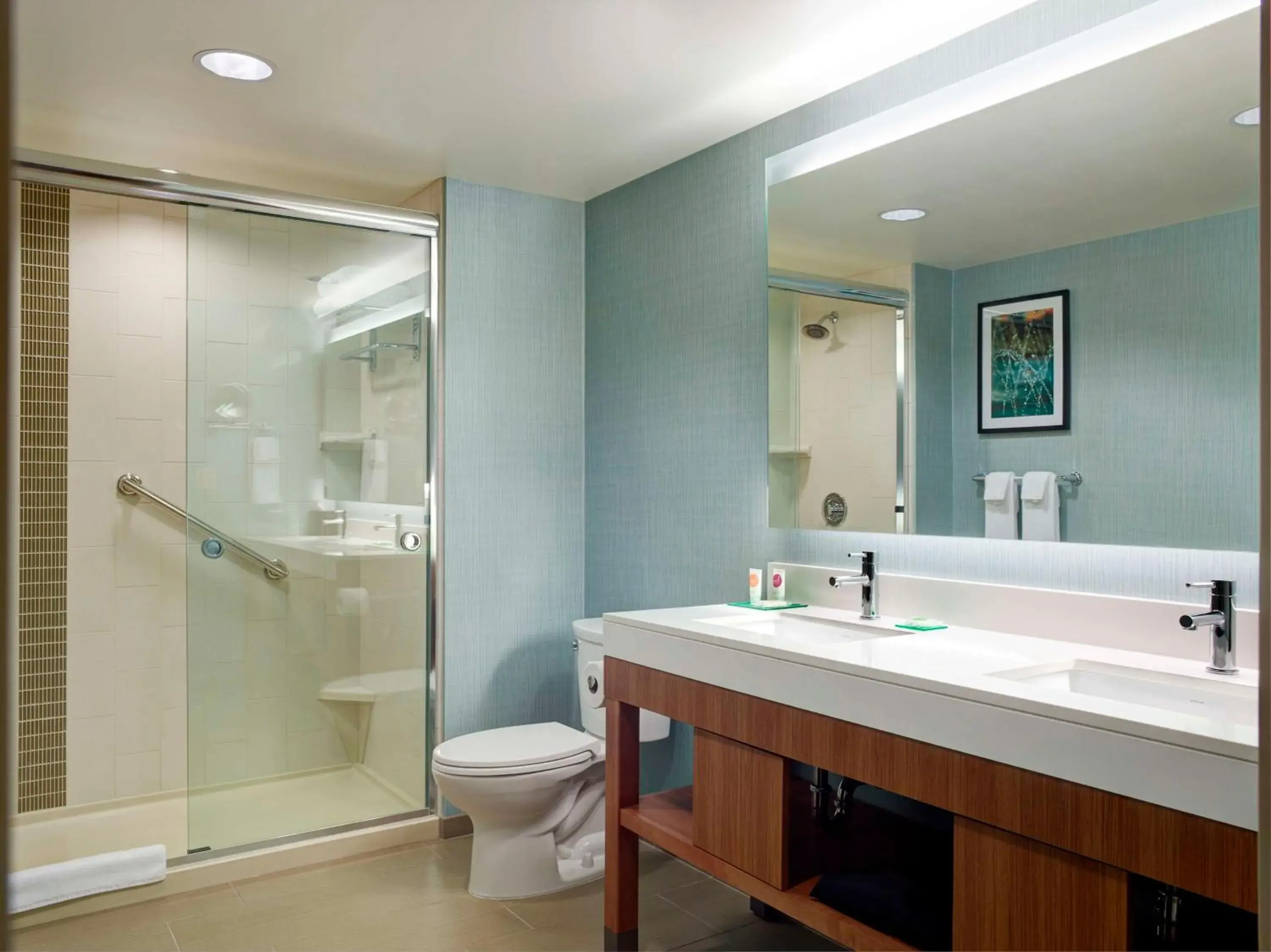 Bathroom in Hyatt Place Arlington Courthouse Bathroom in Hyatt Place Arlington Courthouse