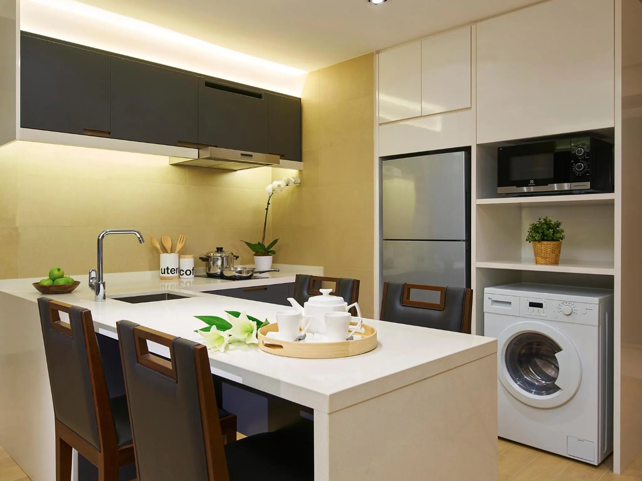 Kitchen or kitchenette in Oasia Residence Singapore by Far East Hospitality