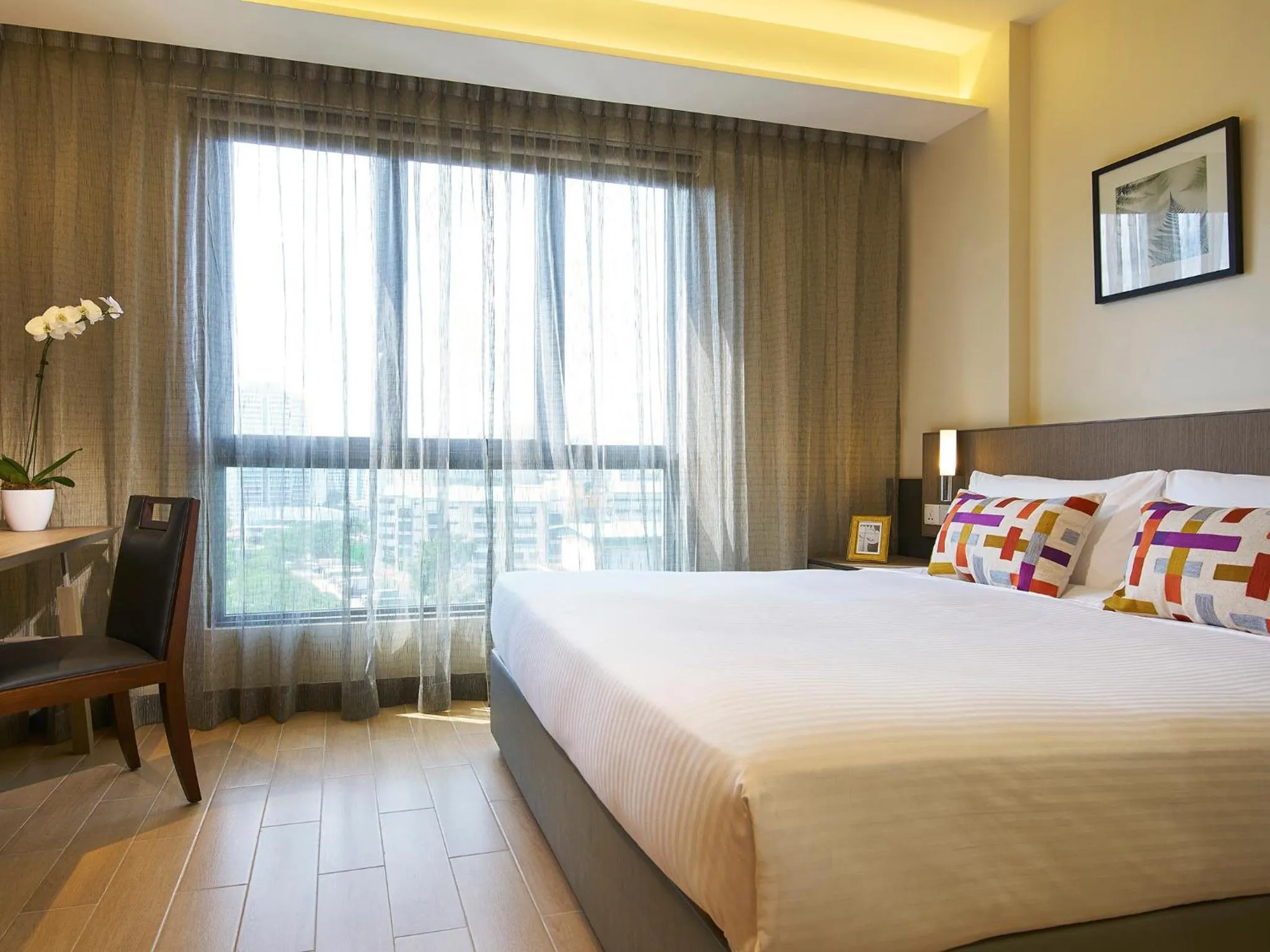 Bedroom, Bed in Oasia Residence Singapore by Far East Hospitality