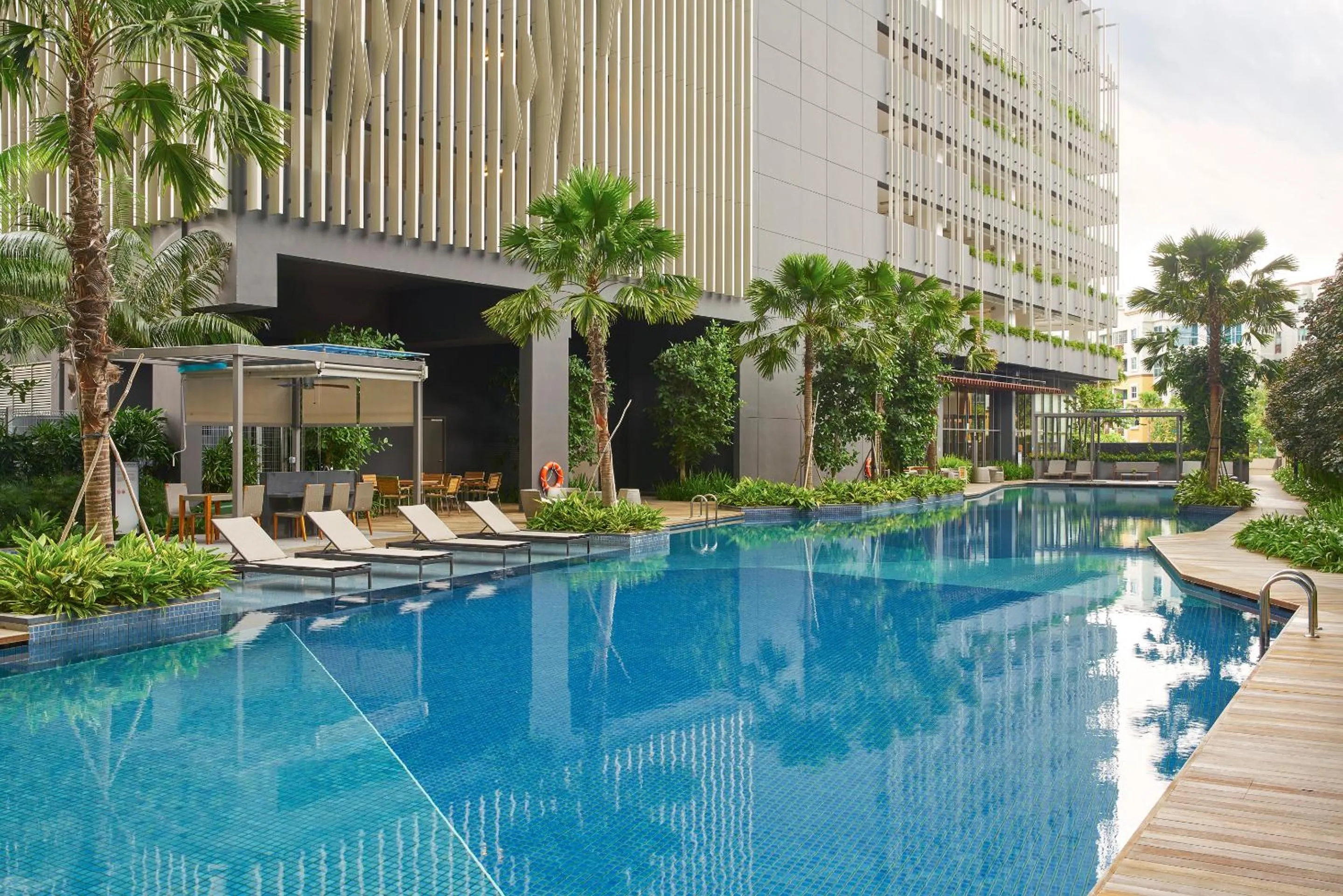 Swimming pool in Oasia Residence Singapore by Far East Hospitality