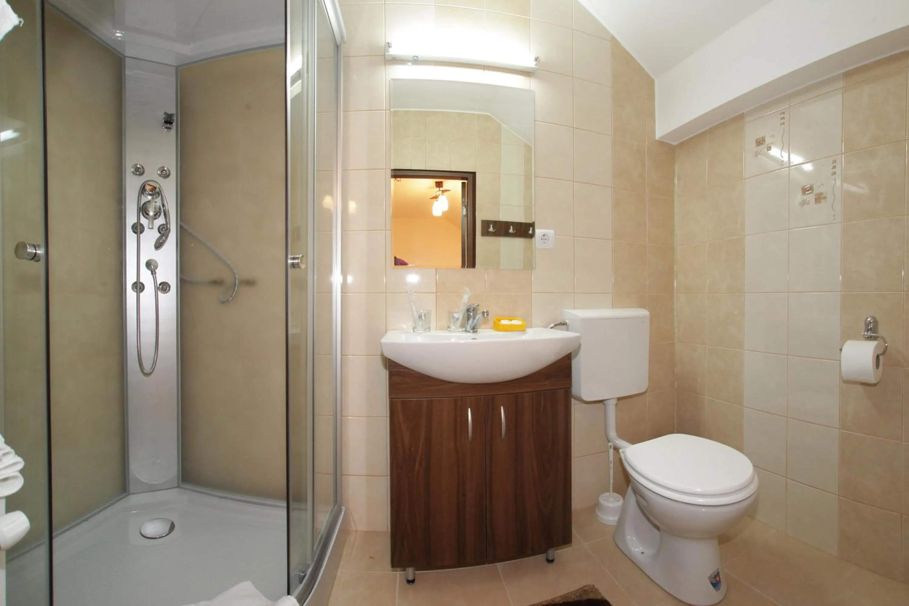 Bathroom in Pensiunea Muresul