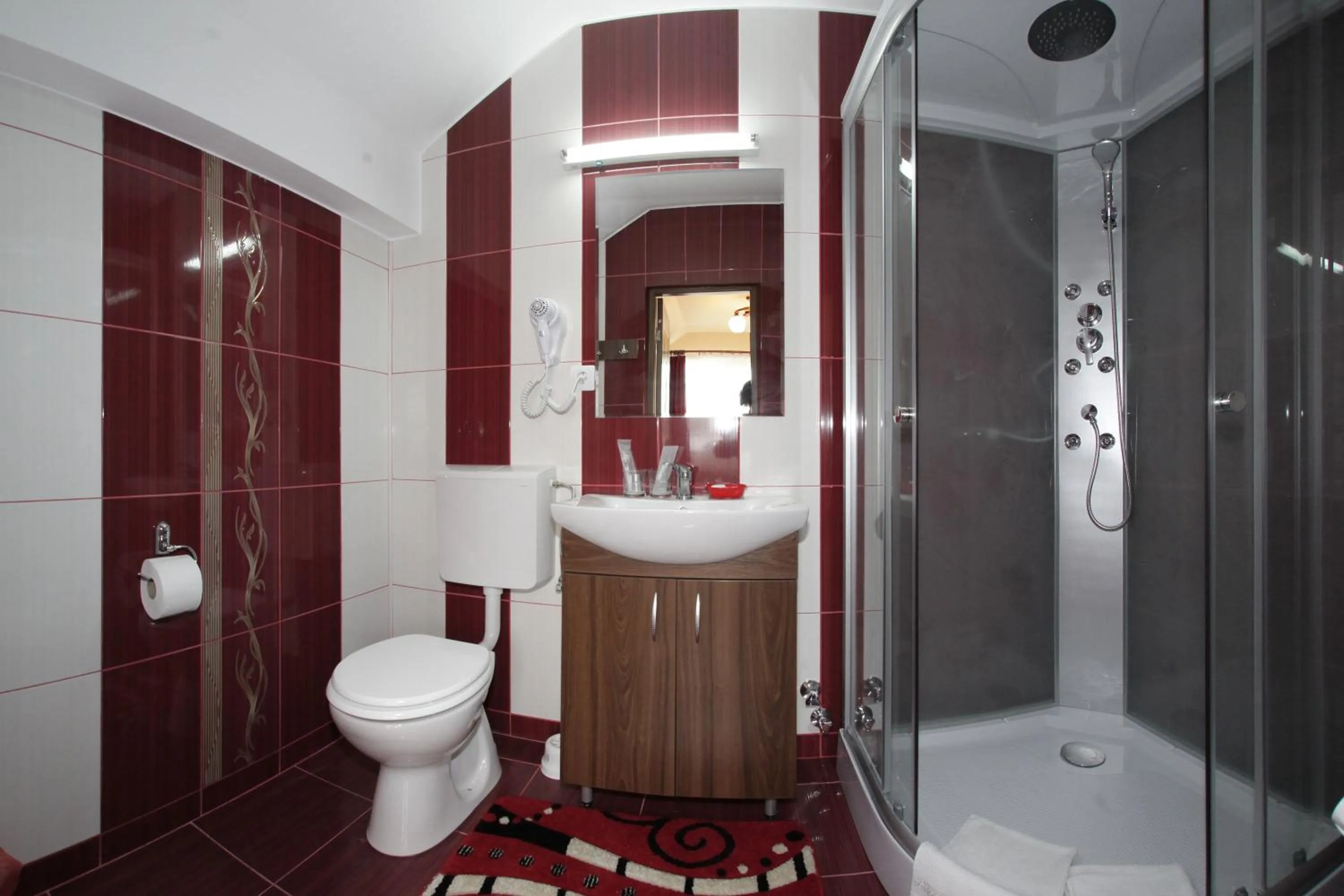 Bathroom in Pensiunea Muresul